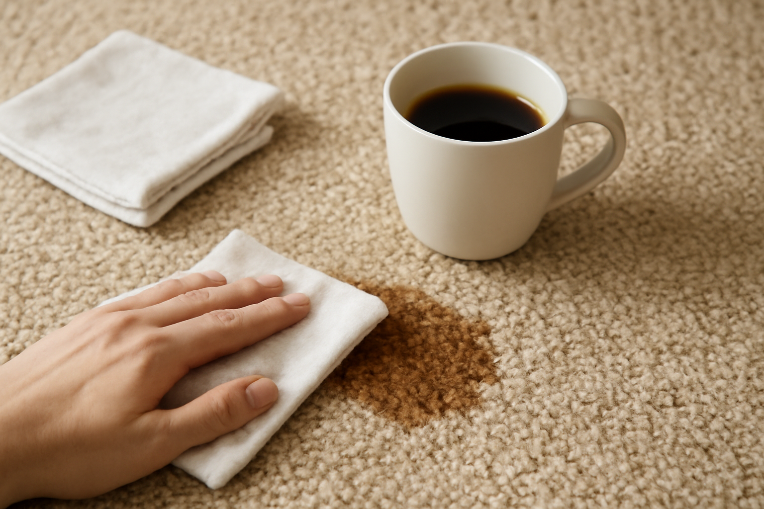 How to Remove Coffee Stains from a Wool Rug illustration