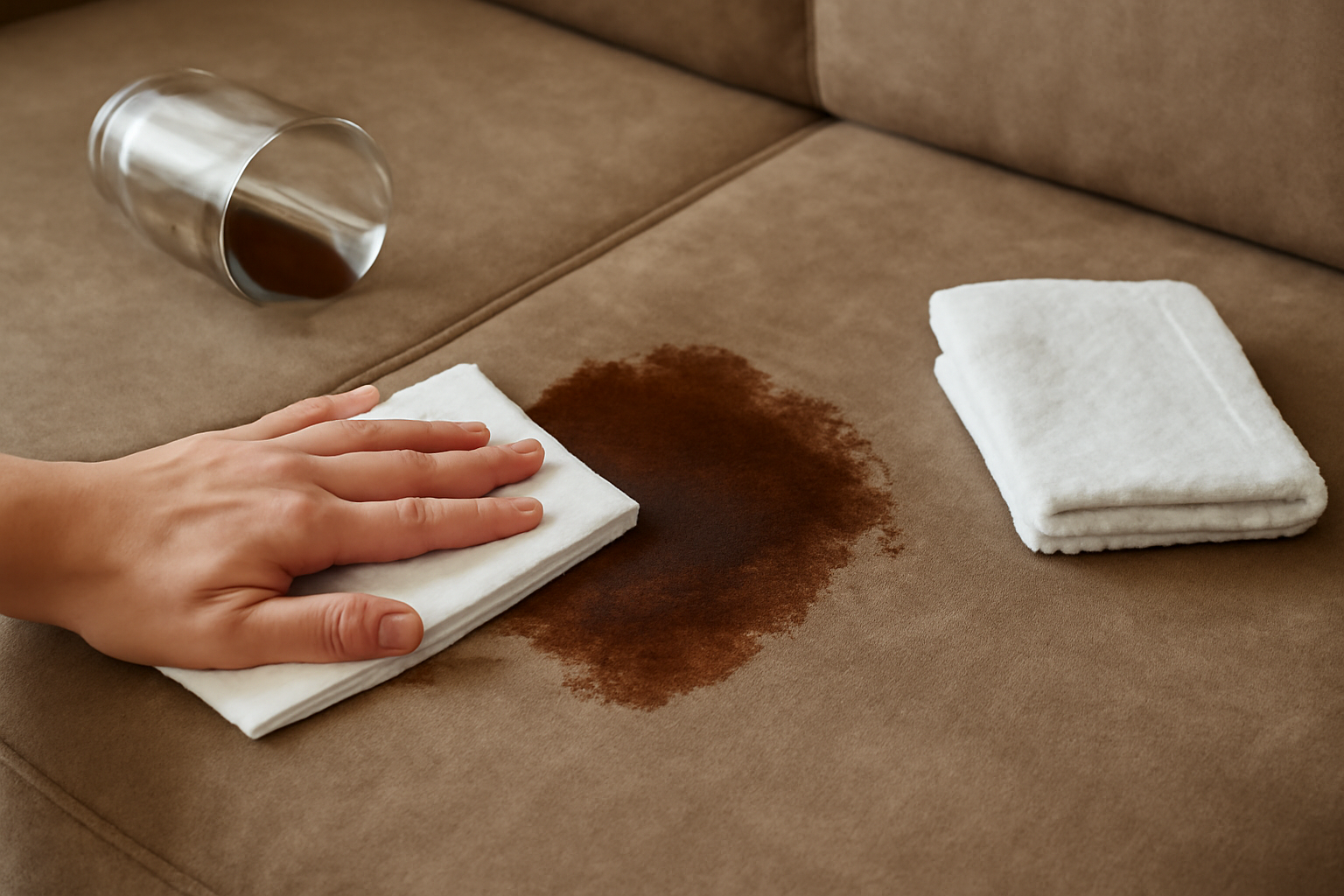How to Remove Coffee from a Microfiber Couch: Fresh Spill and Set-In Stain Guide illustration