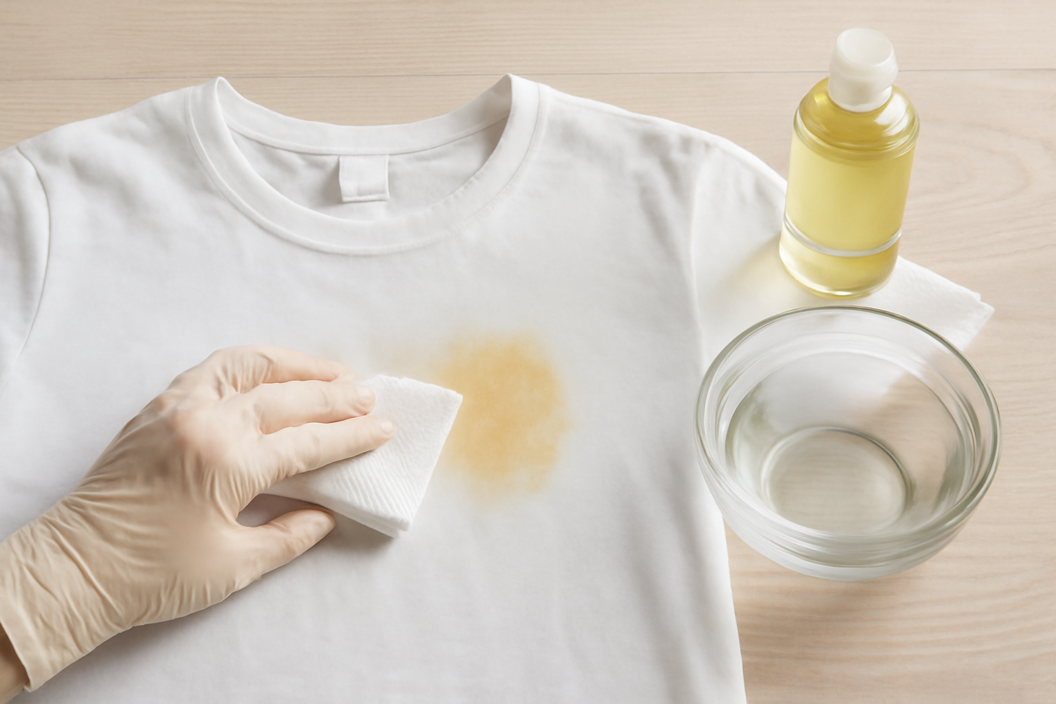 How to Remove Tea from a White Cotton T-Shirt: Fresh and Dried Stain Methods illustration