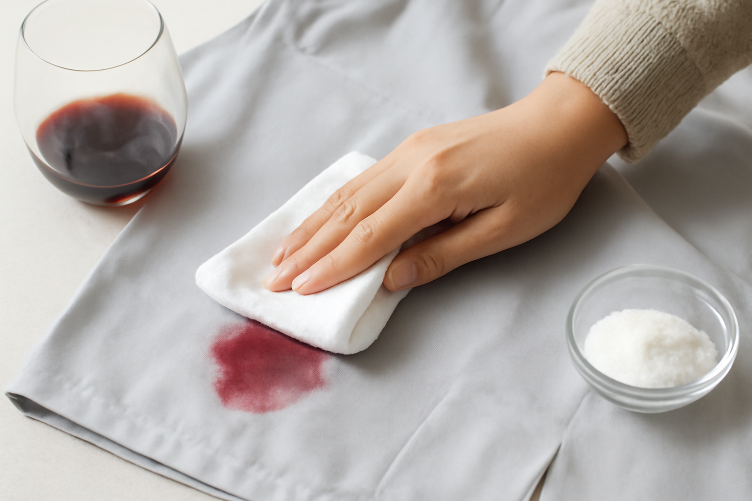 How to Remove Red Wine from Polyester Clothing: Fresh and Dried Stain Steps illustration