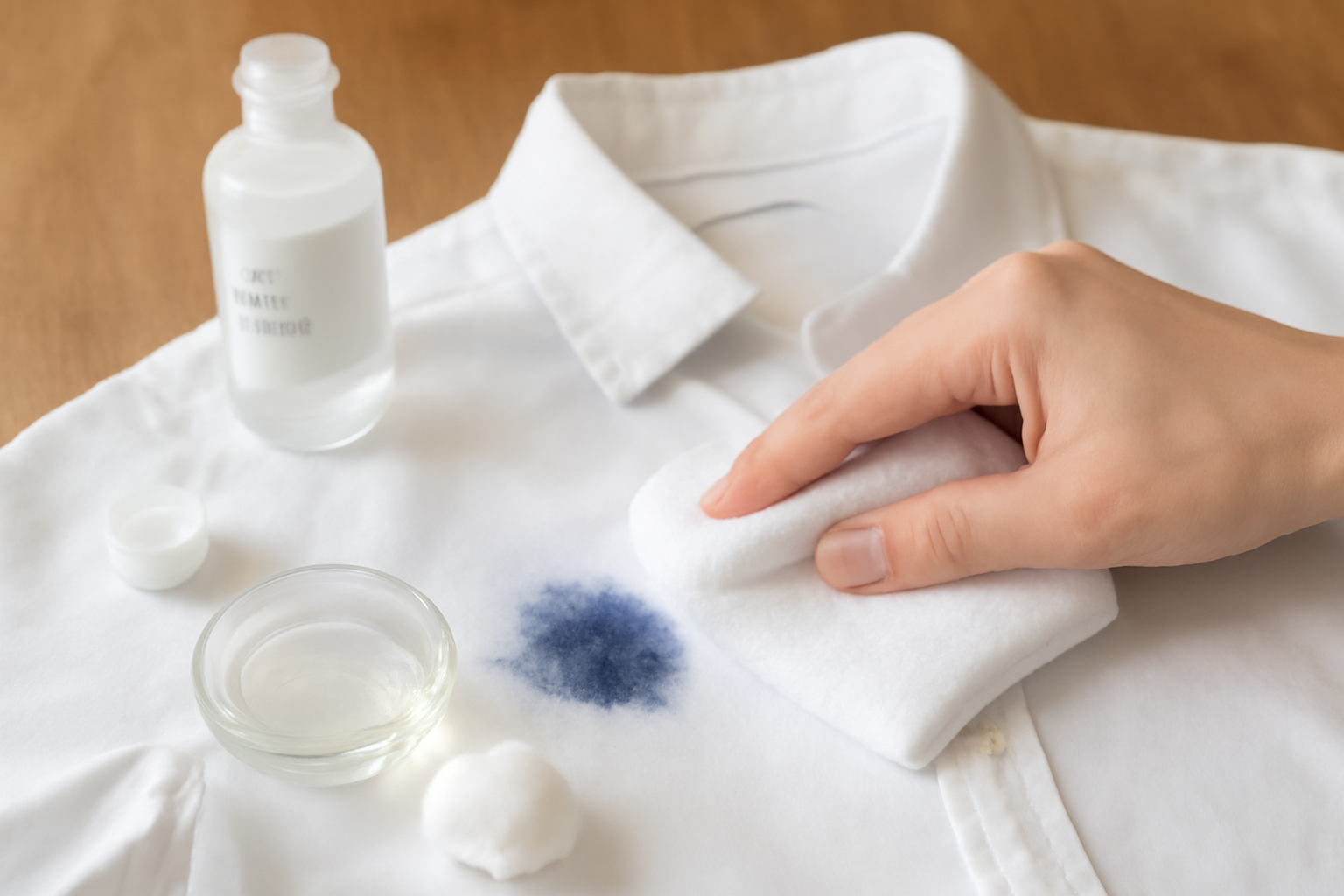 Remove Gel Pen Ink from a Cotton Shirt: Fresh and Dried Stain Steps illustration