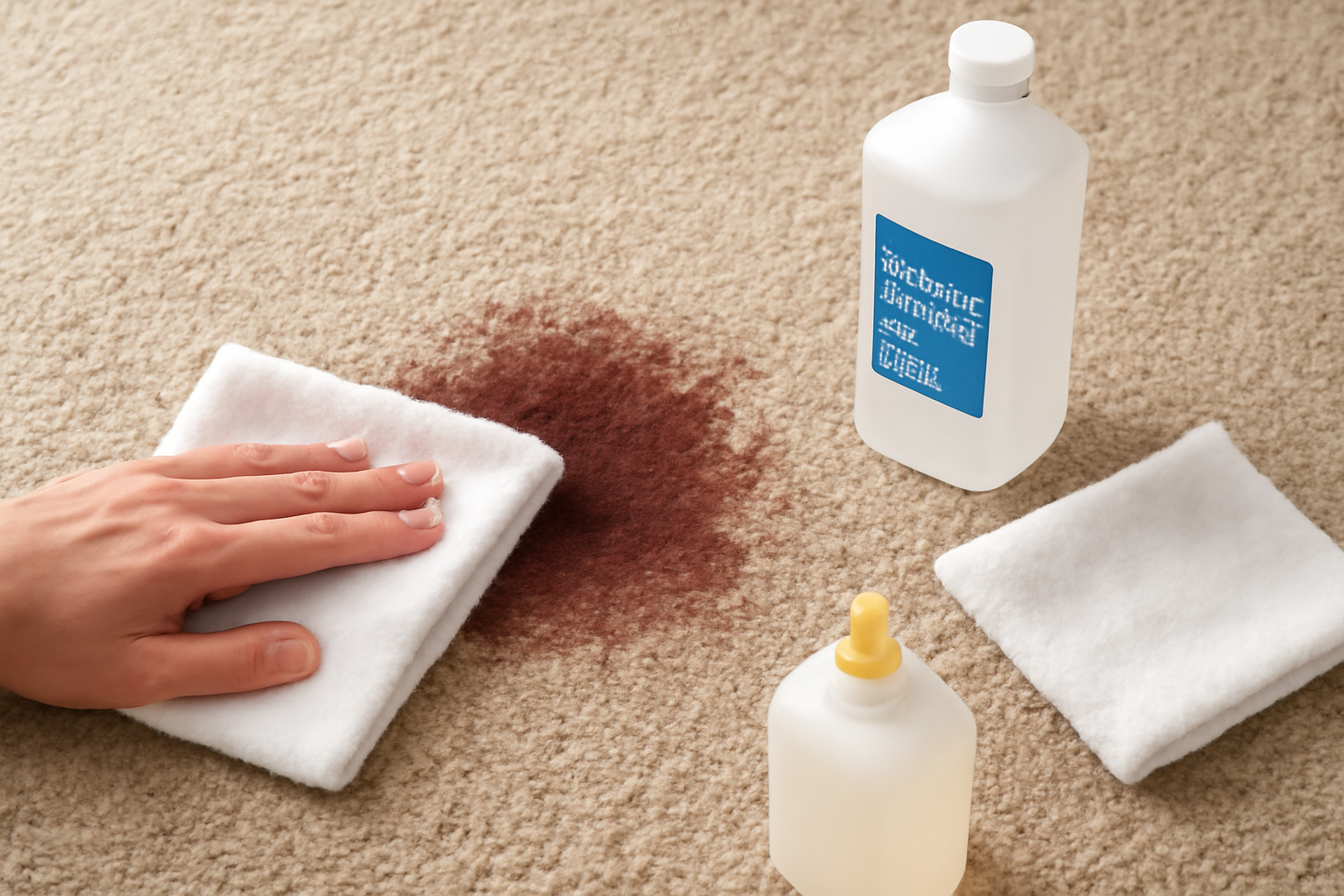 How to Remove Inkjet Printer Ink from Carpet: Fresh & Dried Stain Steps illustration