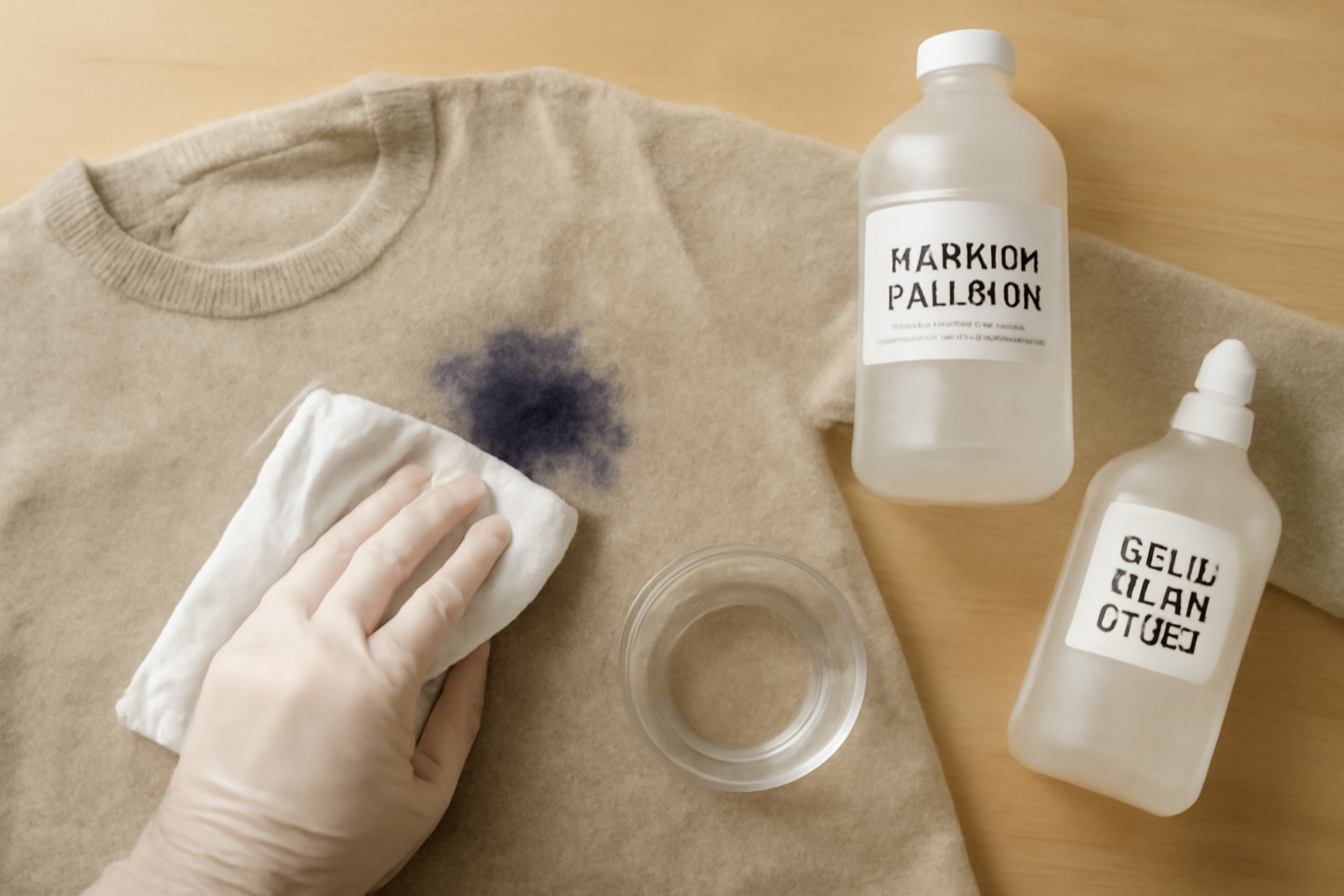 Ballpoint Ink on a Wool Sweater: Fresh & Dried Removal Steps for Delicate Care illustration
