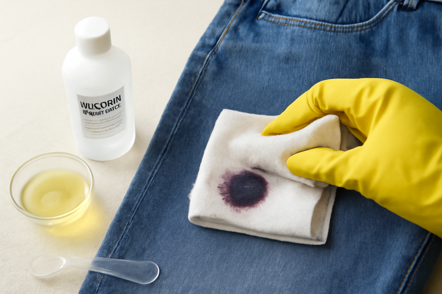 Ballpoint Ink on Denim: Fresh & Dried Stain Removal for Jeans and Jackets illustration