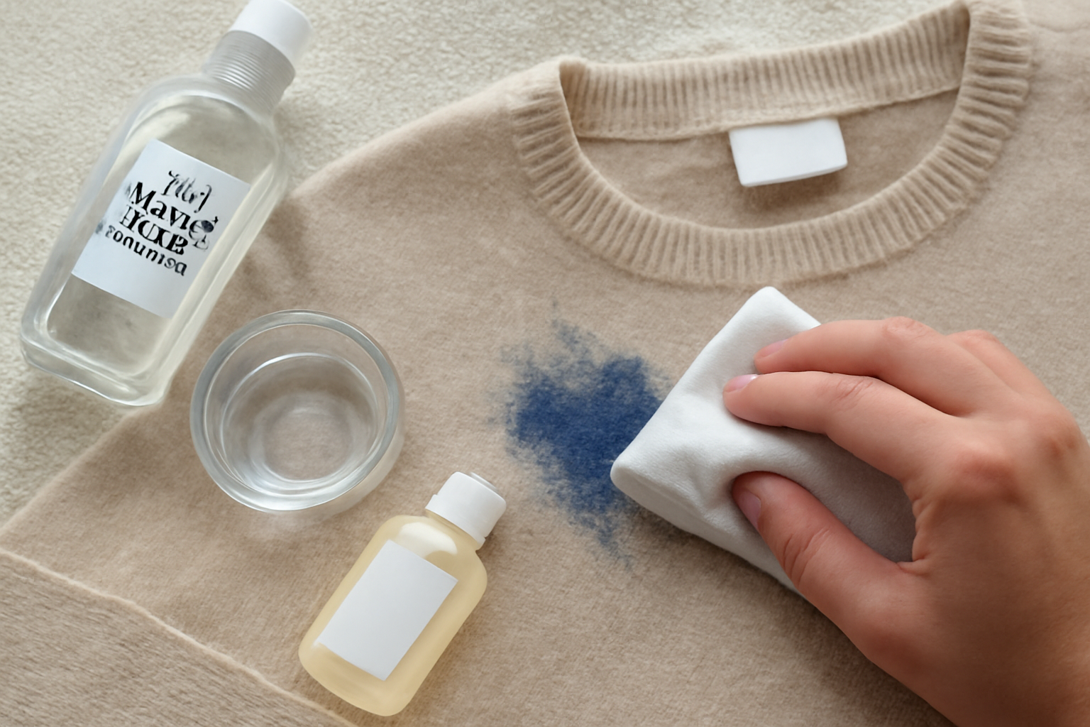 How to Remove Ballpoint Ink from an Acrylic Sweater: Safe Methods for Fresh and Dried Stains illustration
