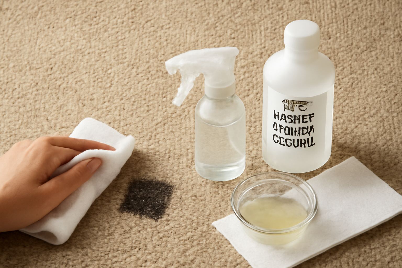 How to Remove Permanent Marker Ink from a Nylon Carpet: Fresh and Dried Stain Methods illustration