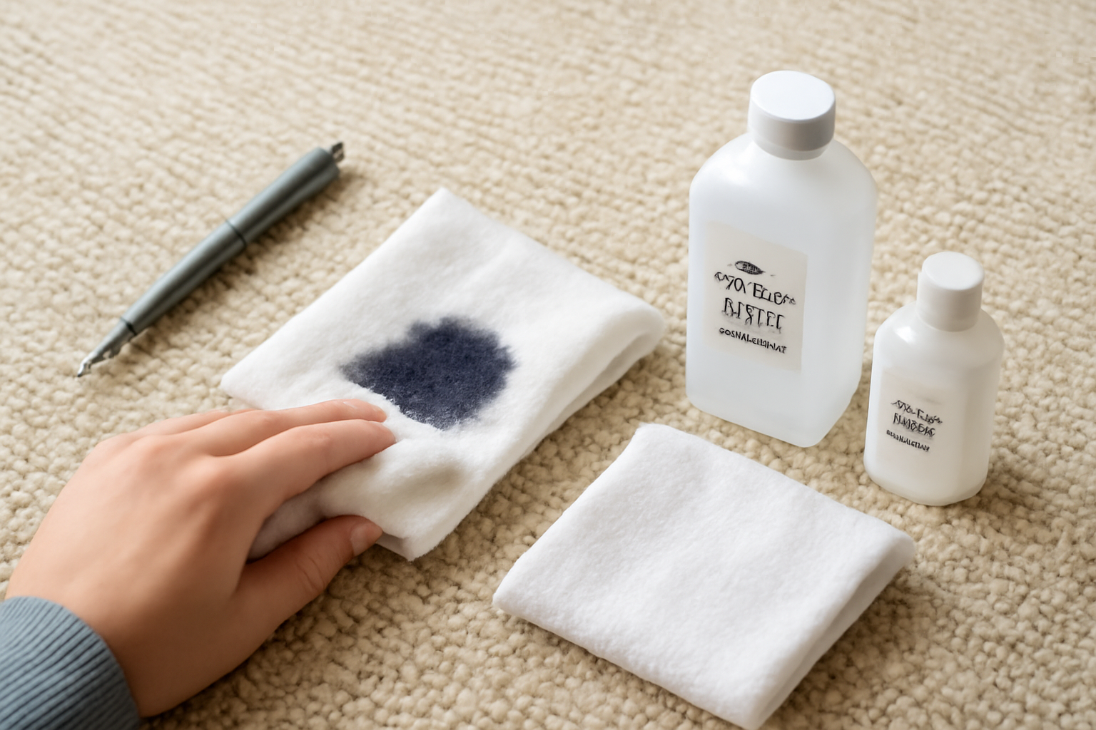 Ballpoint Ink on a Wool Rug: Safe Removal for Fresh and Dried Stains illustration