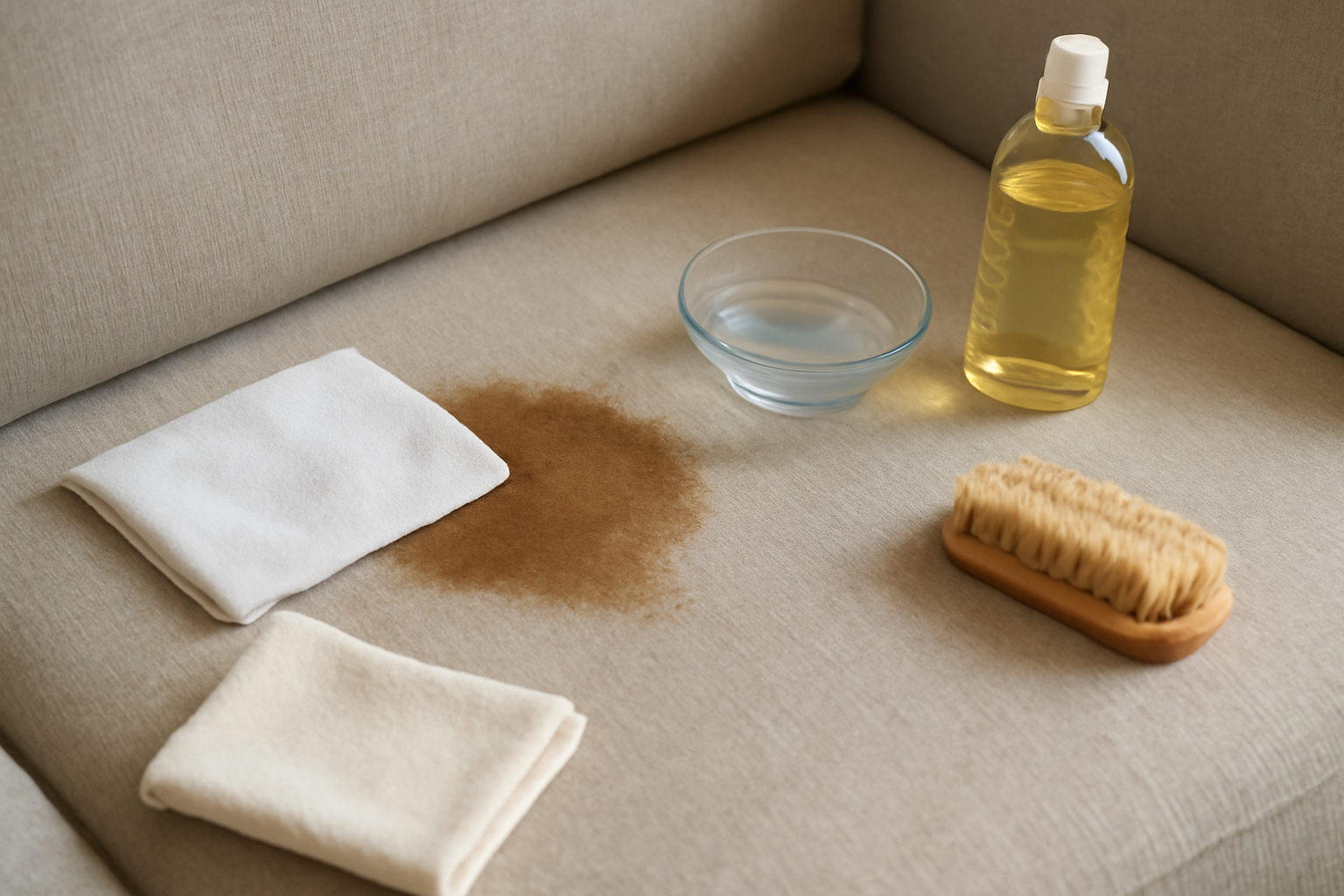 How to Remove Dried Coffee Stains from a Fabric Sofa: A Step-by-Step Upholstery Guide illustration