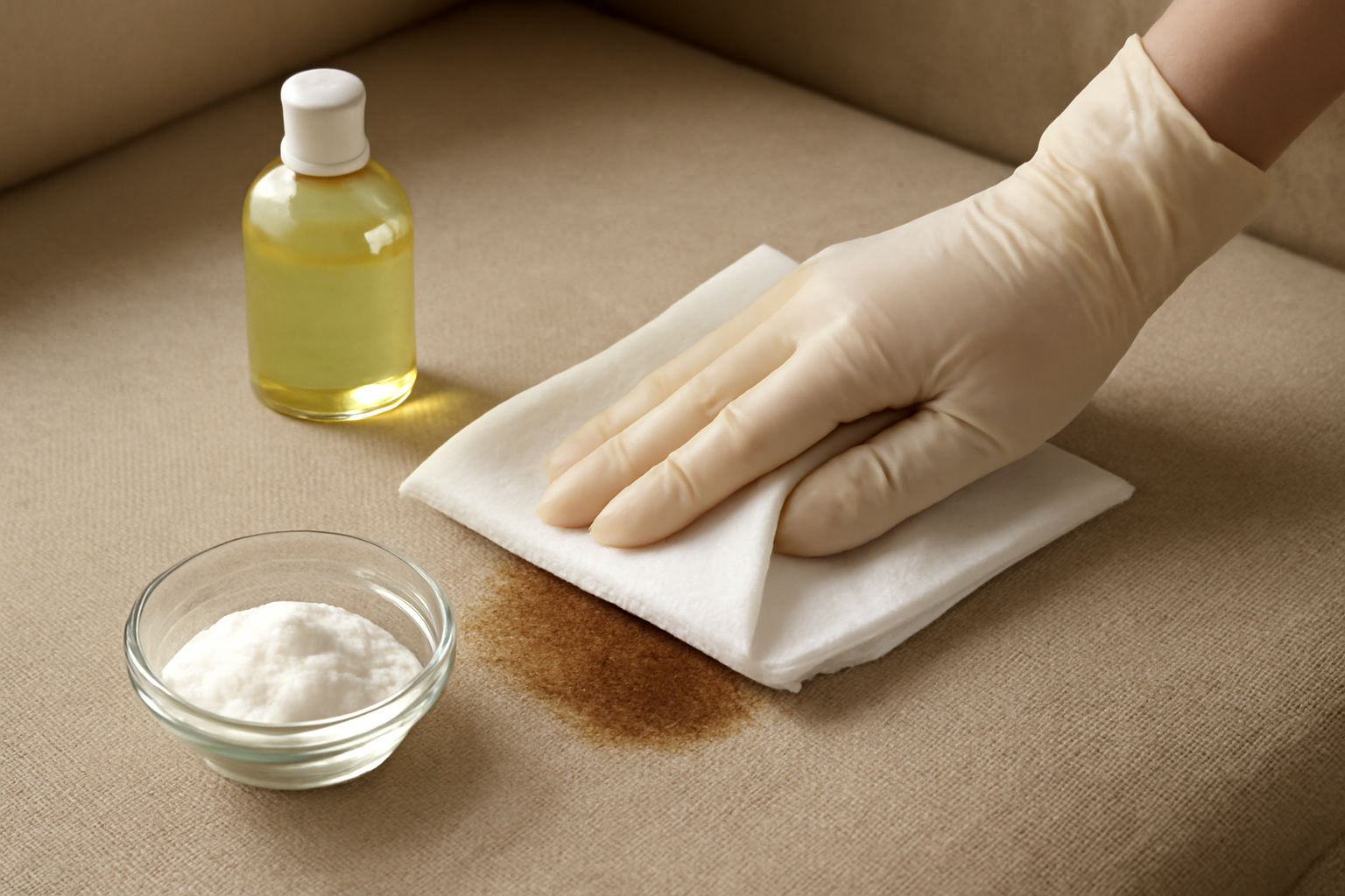 How to Remove Dried Coffee Stains from a Polyester Couch: A Safe Upholstery Method illustration