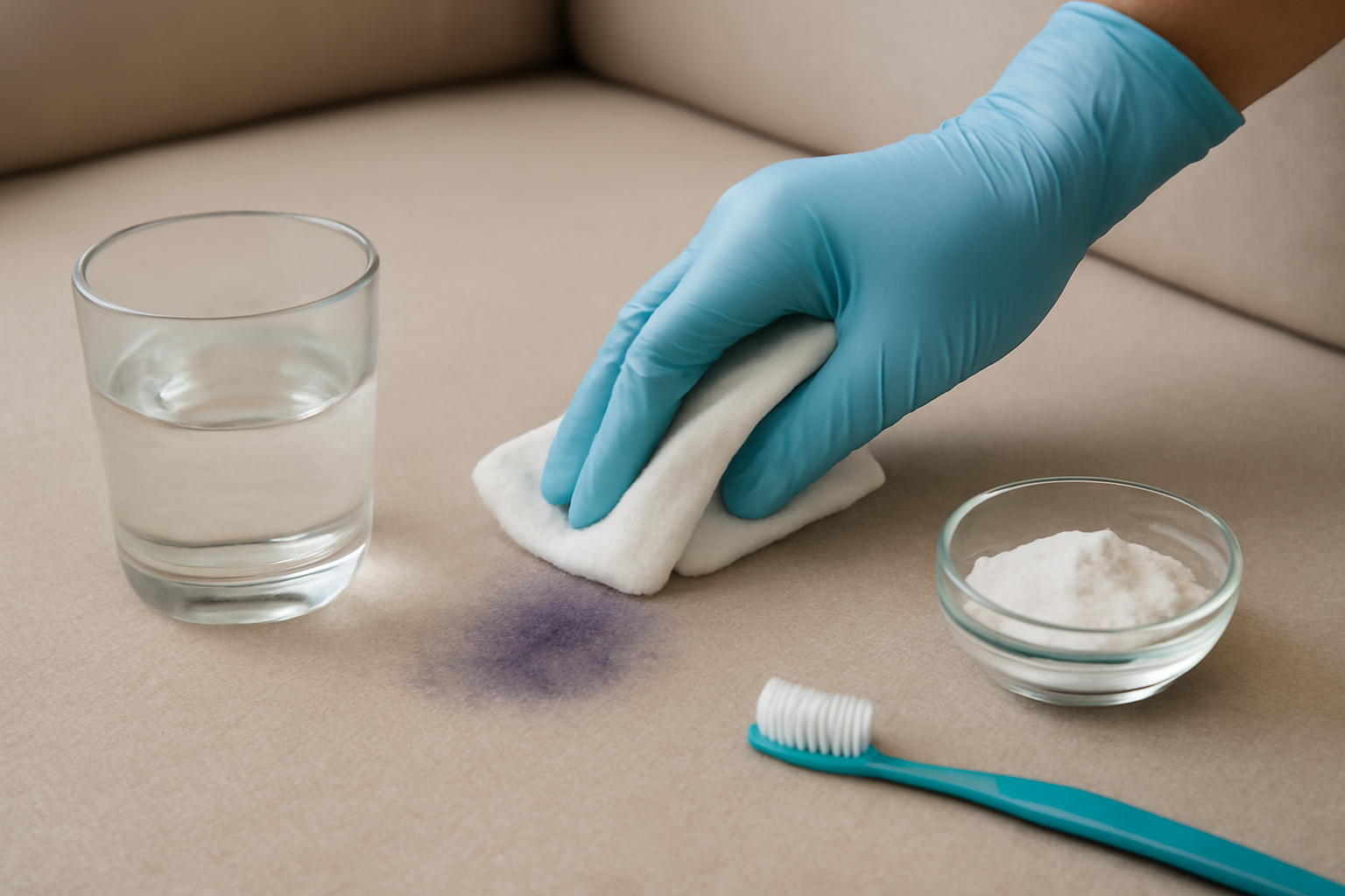 How to Remove Ballpoint Ink from a Polyester Couch: Safe Steps for Fresh and Dried Stains illustration