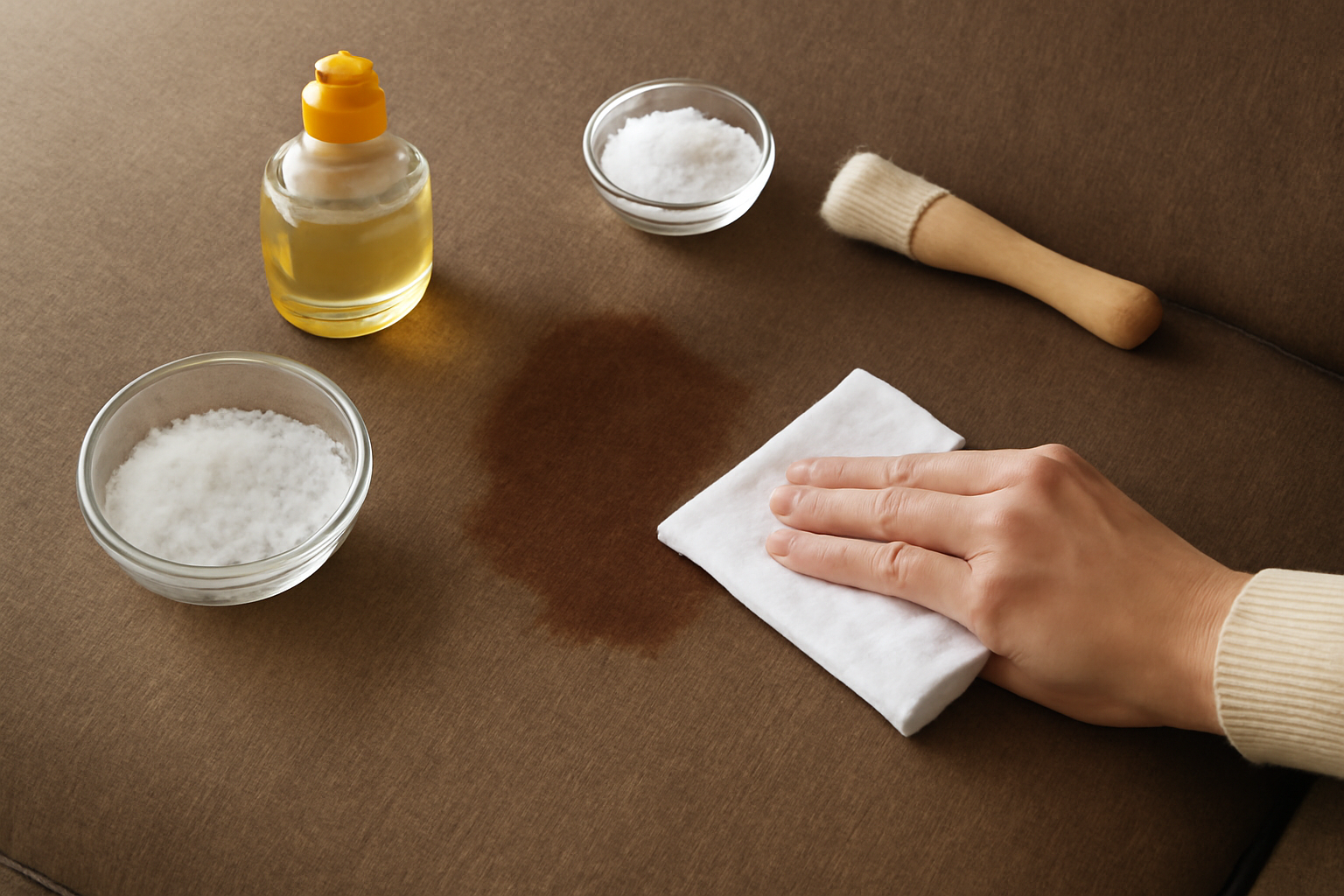 How to Remove Dried Coffee from a Polyester Couch: Safe Steps for Set-In Stains illustration