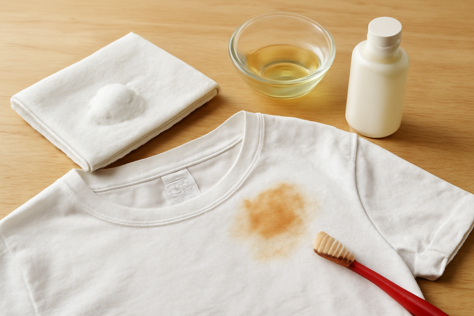 Baking Soda vs. Dish Soap for a Grease Stain on a Cotton Shirt: Which Works First? illustration