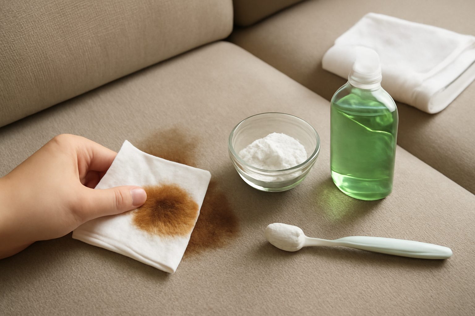 How to Remove Dried Coffee from a Polyester Couch: Safe Steps for Set-In Stains illustration