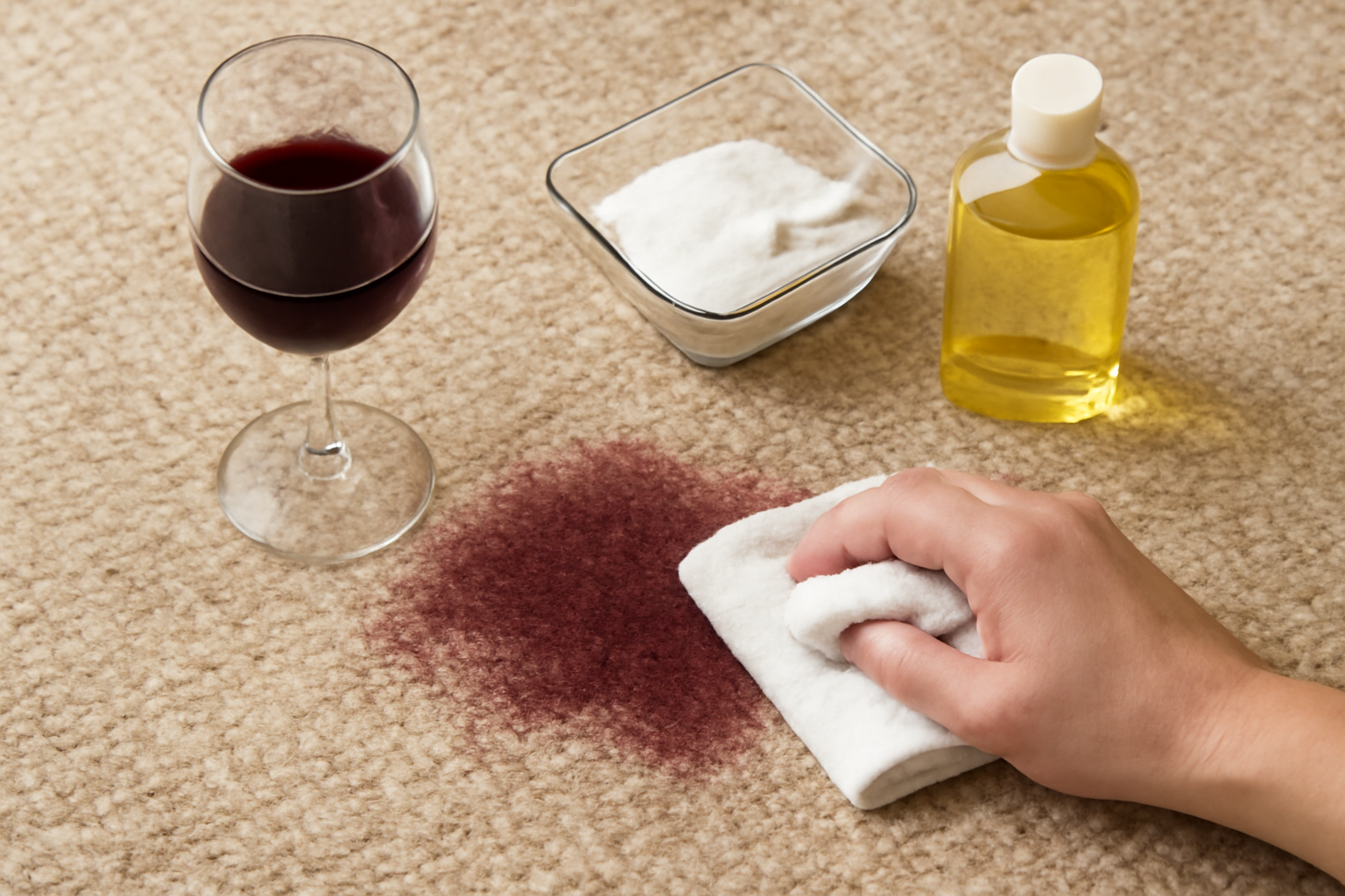 How to Remove Red Wine from a Wool Rug: Safe Steps for Fresh and Dried Stains illustration