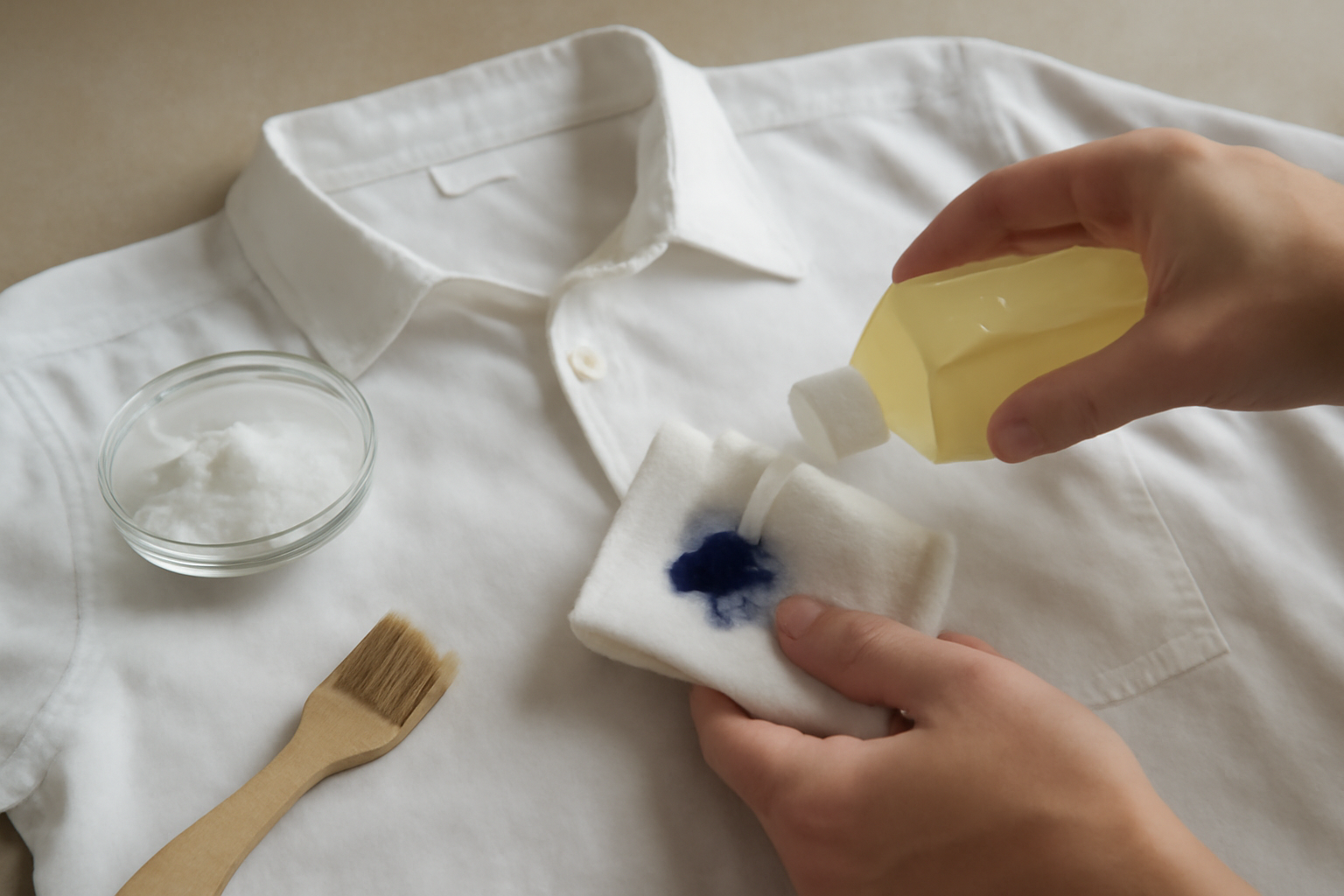 How to Remove Ballpoint Pen Ink from a Cotton Shirt illustration