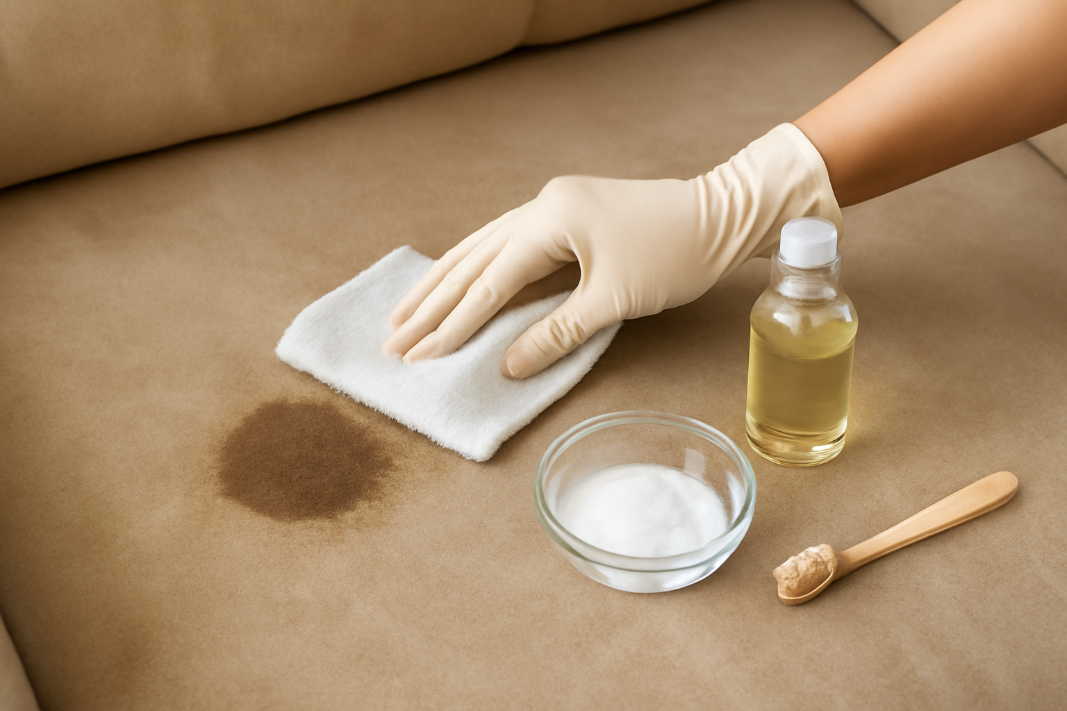 How to Remove Dried Coffee from a Microfiber Couch illustration