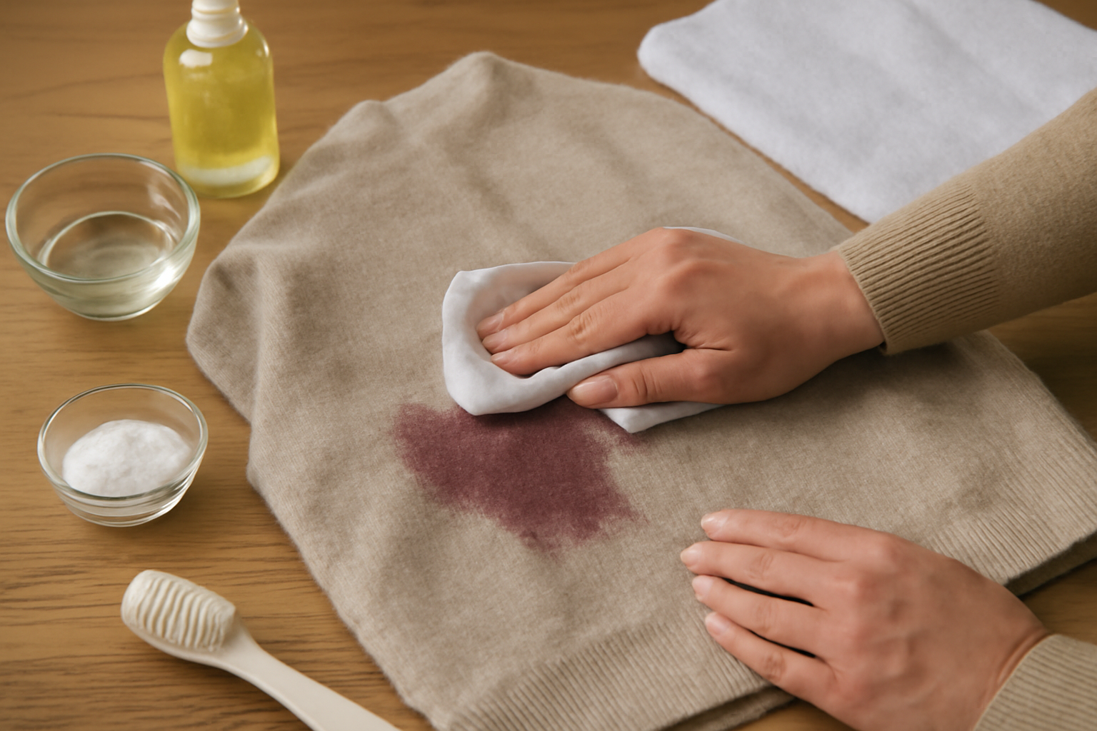 How to Get Red Wine Out of a Wool Sweater: Fresh and Dried illustration