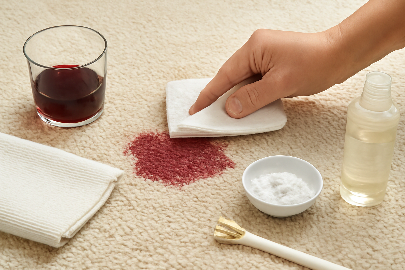 How to Get Red Wine Out of a Wool Rug: Fresh and Dried illustration