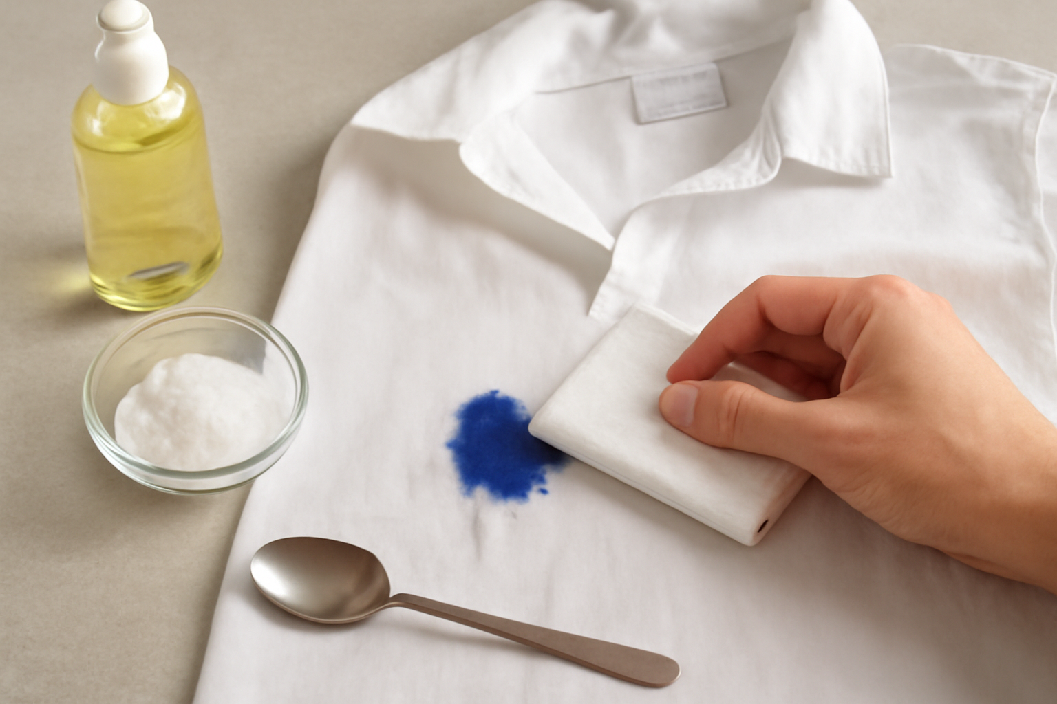How to Get Ballpoint Pen Ink Out of a Cotton Shirt illustration