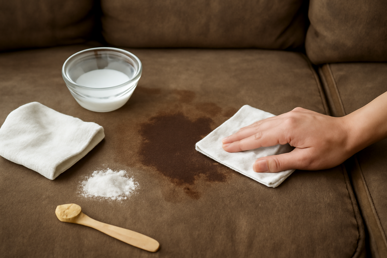 How to Get Dried Coffee Out of a Microfiber Couch illustration