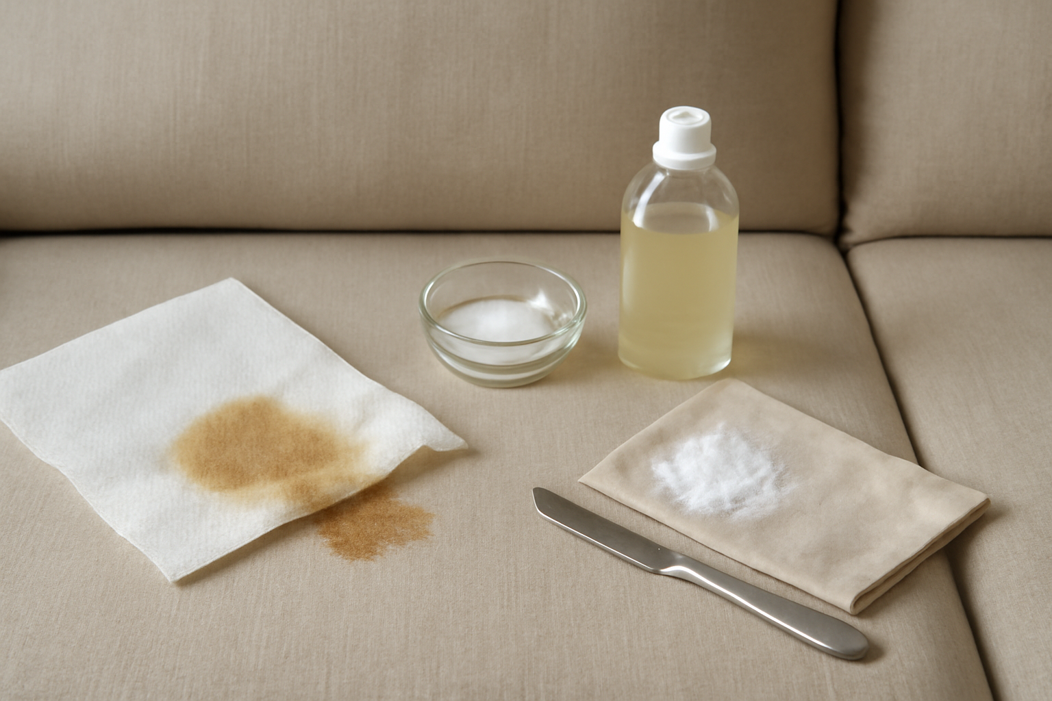 How to Get Dried Coffee Out of a Linen Couch illustration