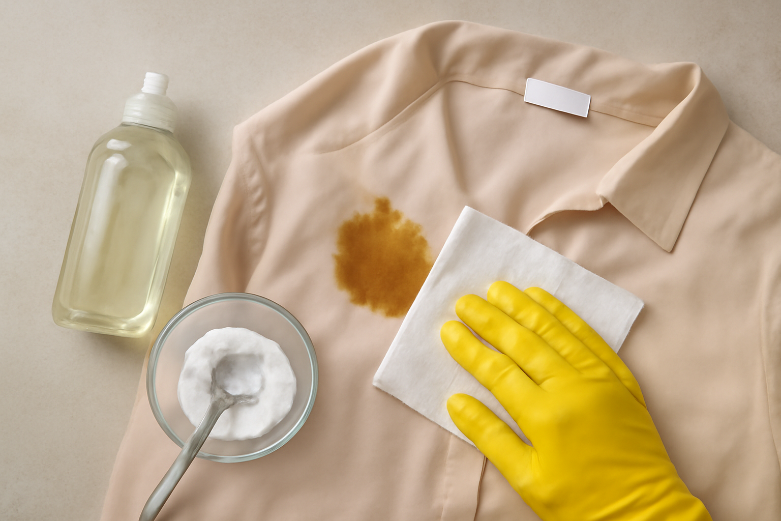 How to Get Dried Coffee Out of a Silk Shirt: Dish Soap vs. Baking Soda illustration