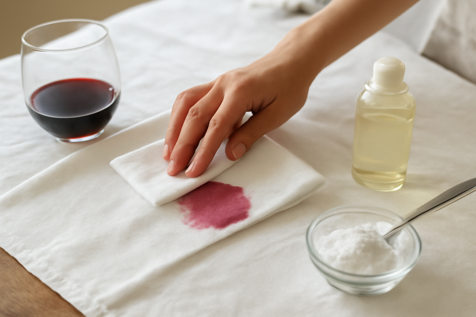 How to Get Red Wine Out of a Cotton Tablecloth illustration