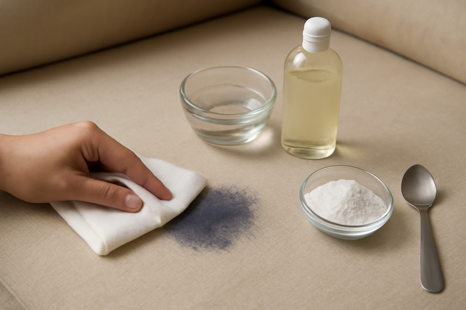How to Get Ink Out of a Polyester Couch illustration
