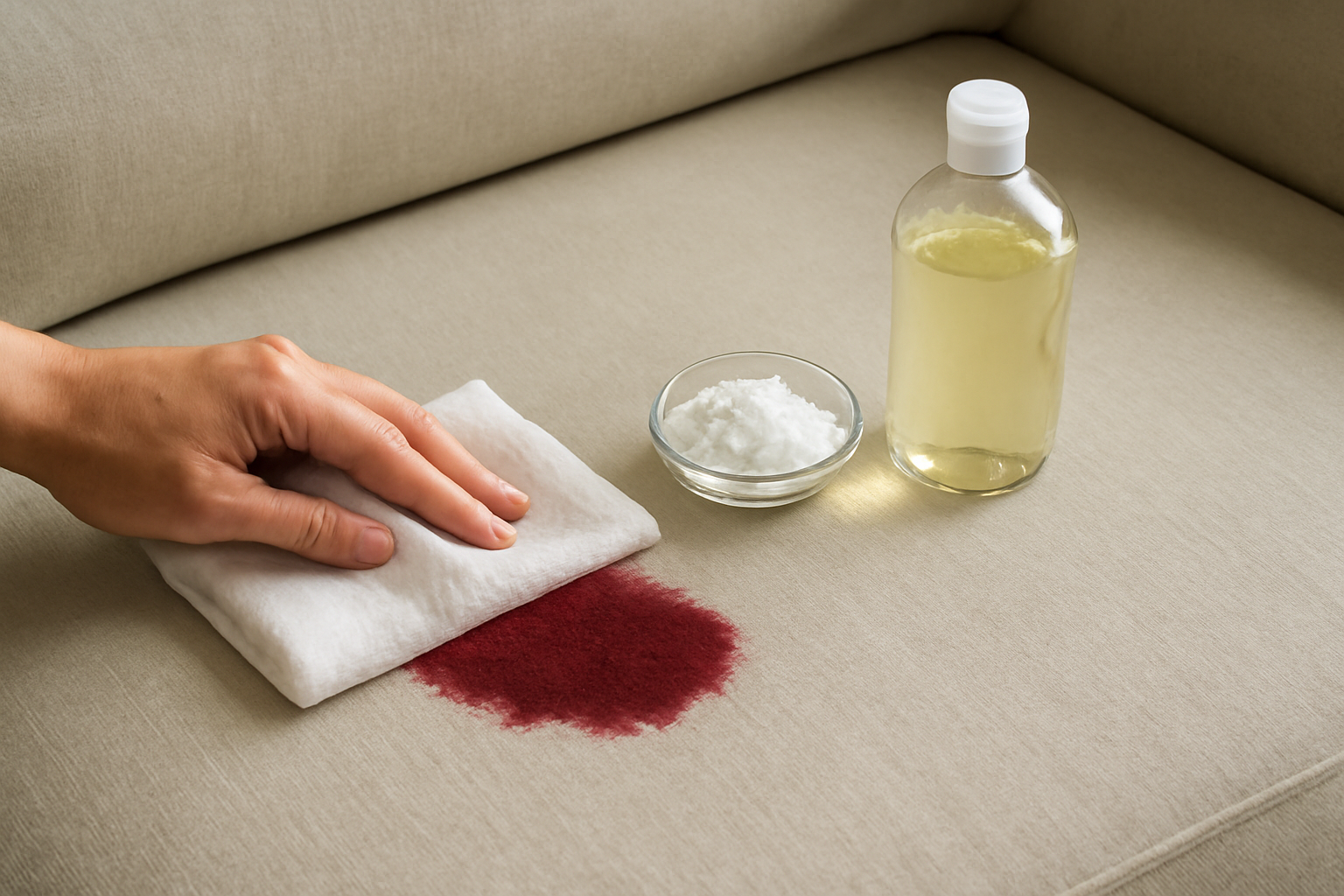 How to Get Red Wine Out of a Linen Couch illustration