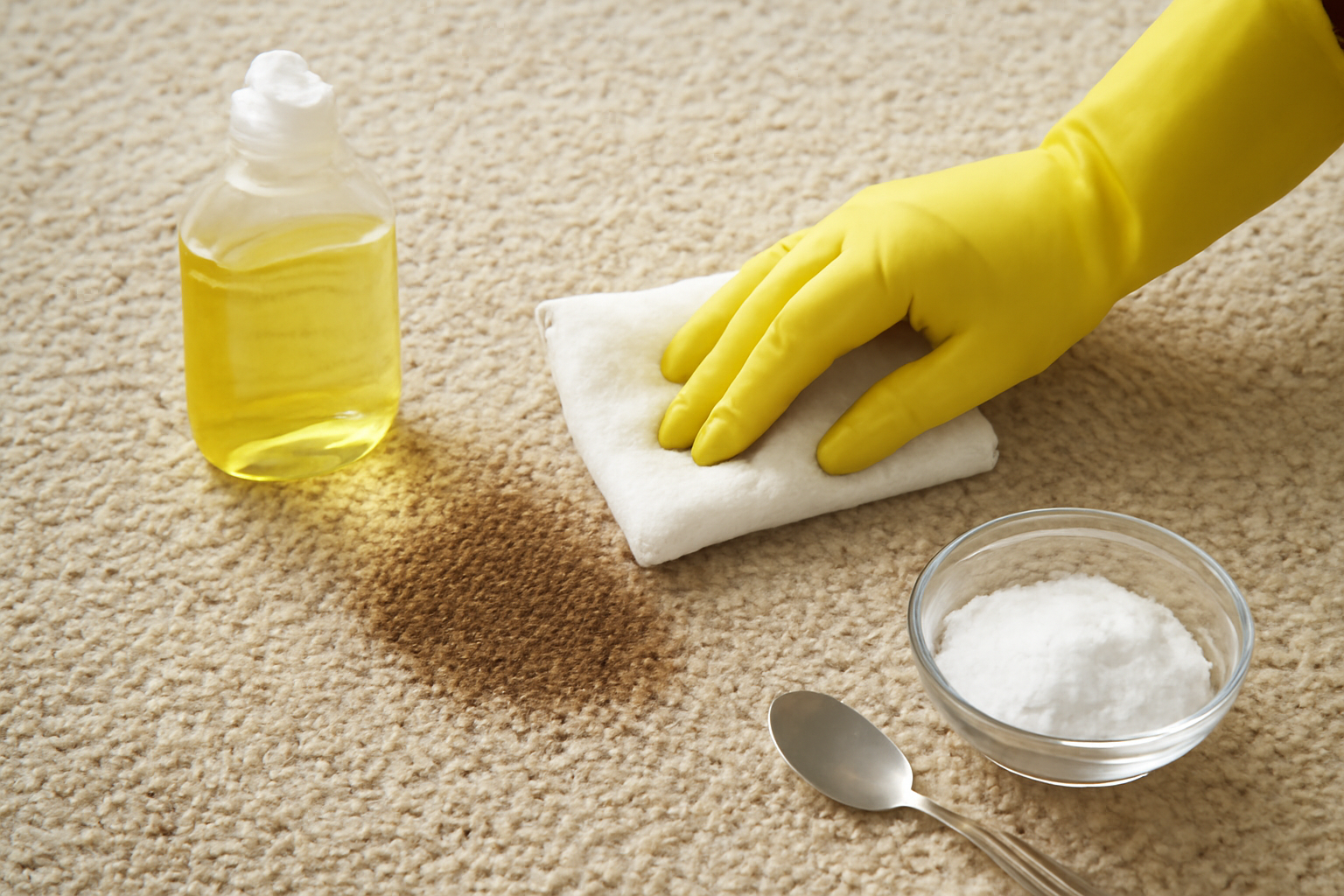 How to Get Grease Out of a Carpet: Fresh and Set-In Stains illustration