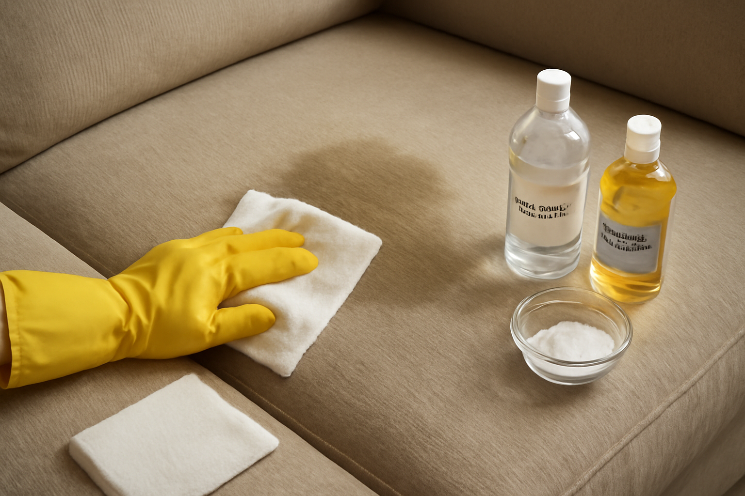 How to Remove Cat Urine from a Couch Cushion: Fresh and Set-In Odor illustration