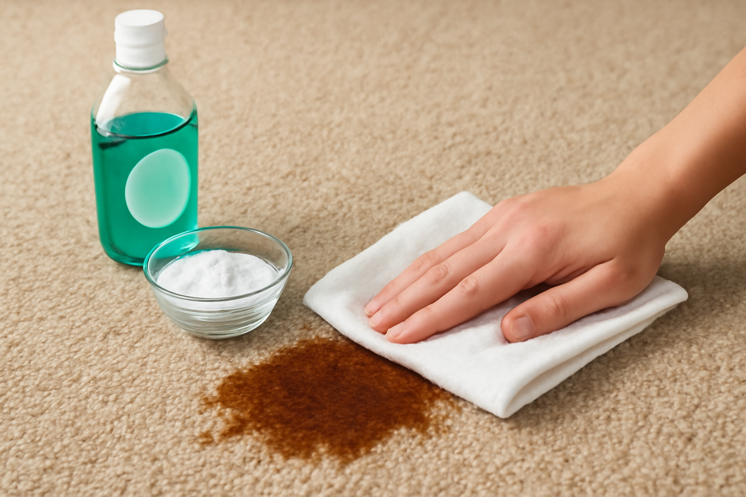 How to Get Coffee Out of a Carpet: Fresh and Dried Stains illustration