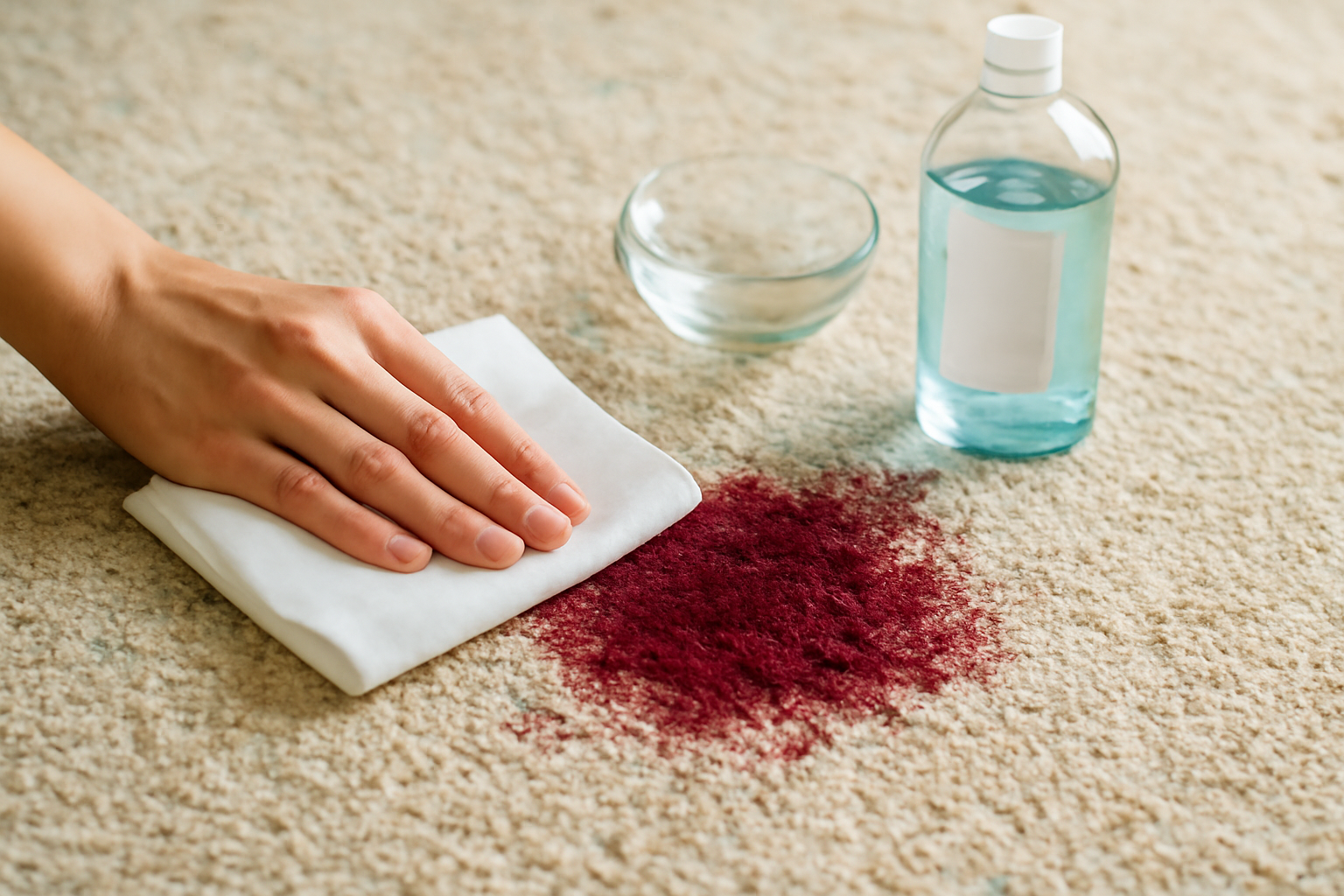 How to Remove Red Wine from a Wool Rug: Fresh and Dried Stains illustration