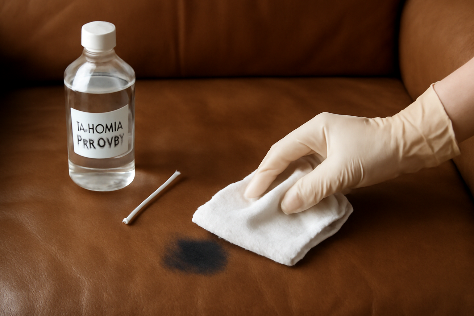 How to Remove Ballpoint Pen Ink from a Leather Couch: Fresh and Dried Marks illustration