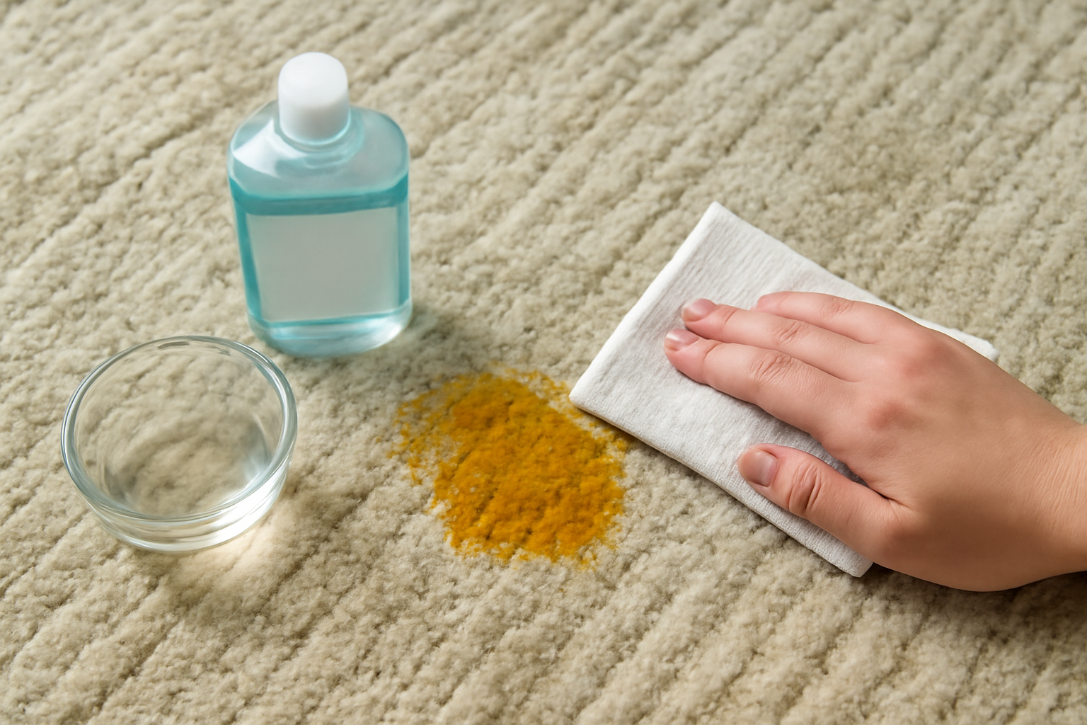 How to Remove Mustard from a Wool Rug: Fresh and Dried Stains illustration