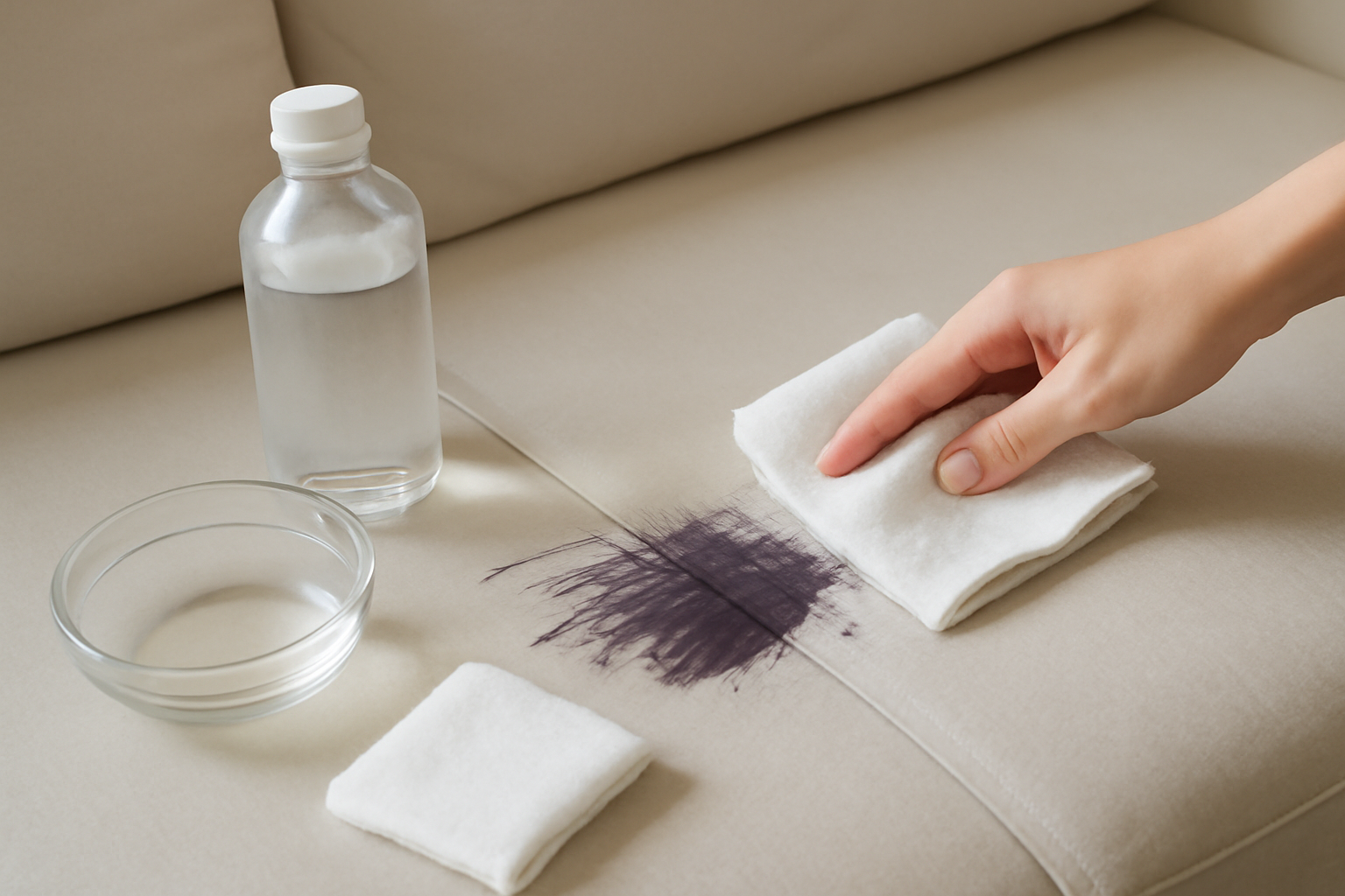How to Remove Permanent Marker from a Cotton Couch: Fresh and Dried Ink illustration