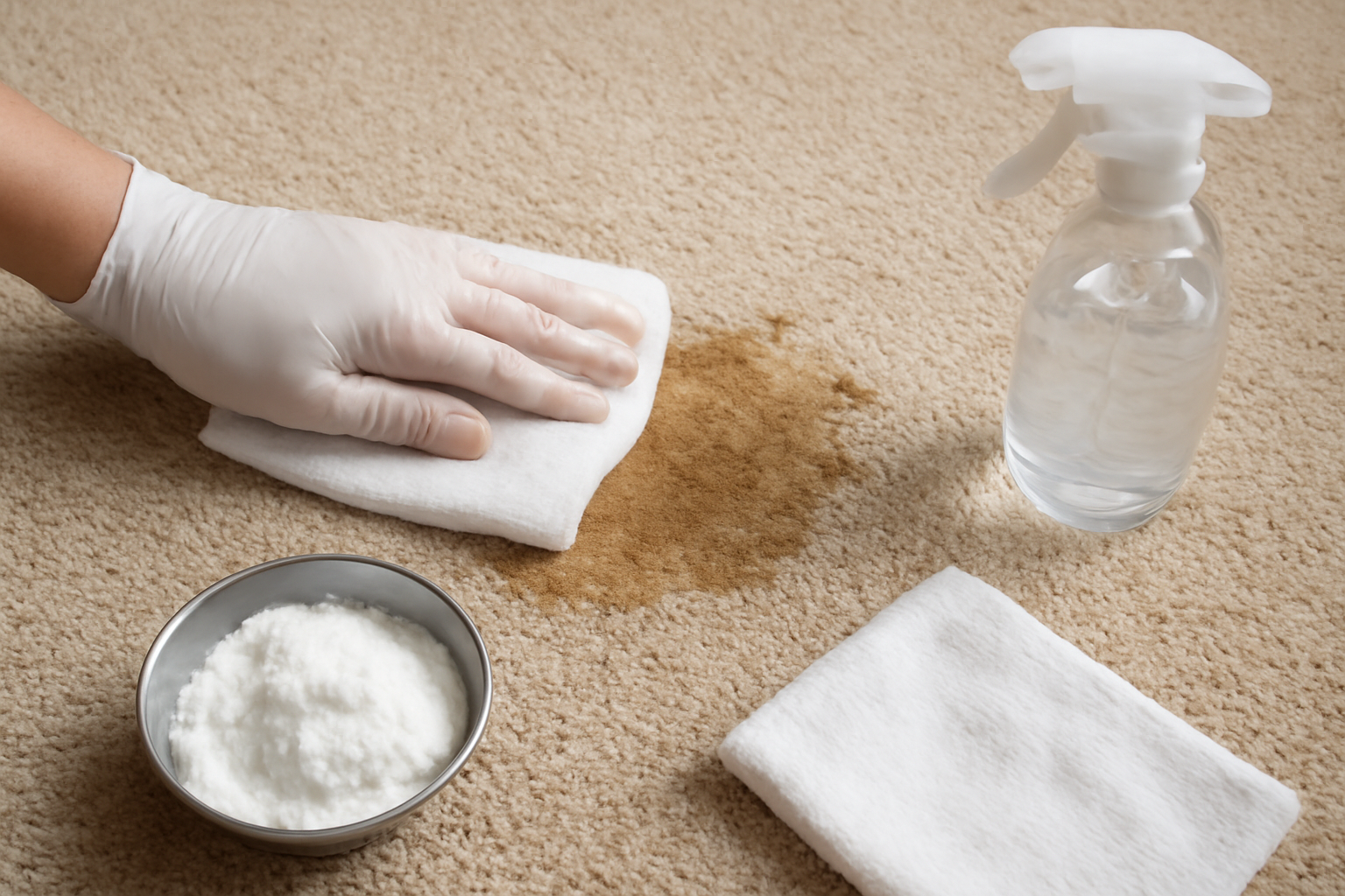 How to Remove Dog Vomit from a Carpet: Fresh and Dried Stains illustration