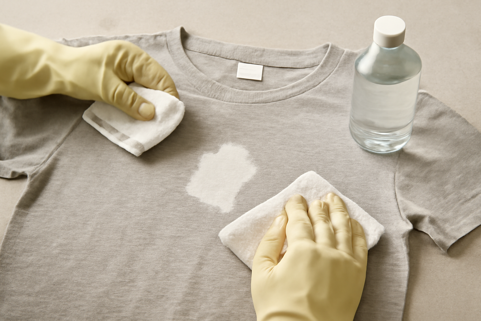 How to Remove Bleach Stains from a Cotton T-Shirt: A Surface-Safety Guide illustration