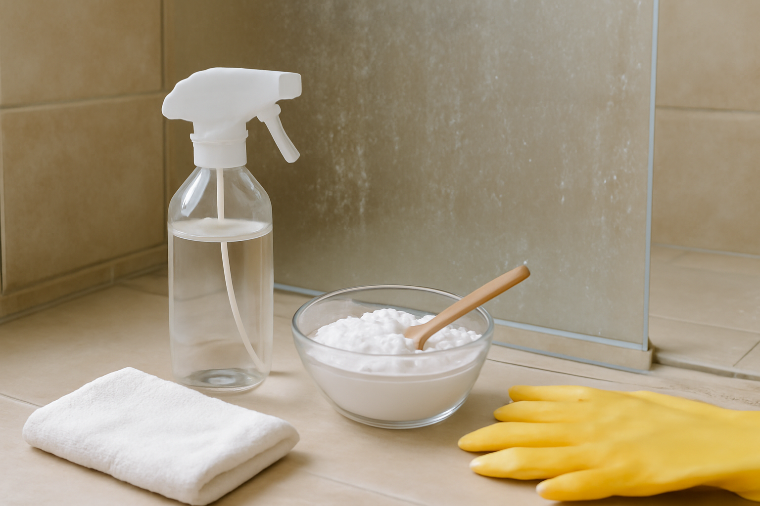 How to Remove Hard Water Spots from a Glass Shower Door illustration