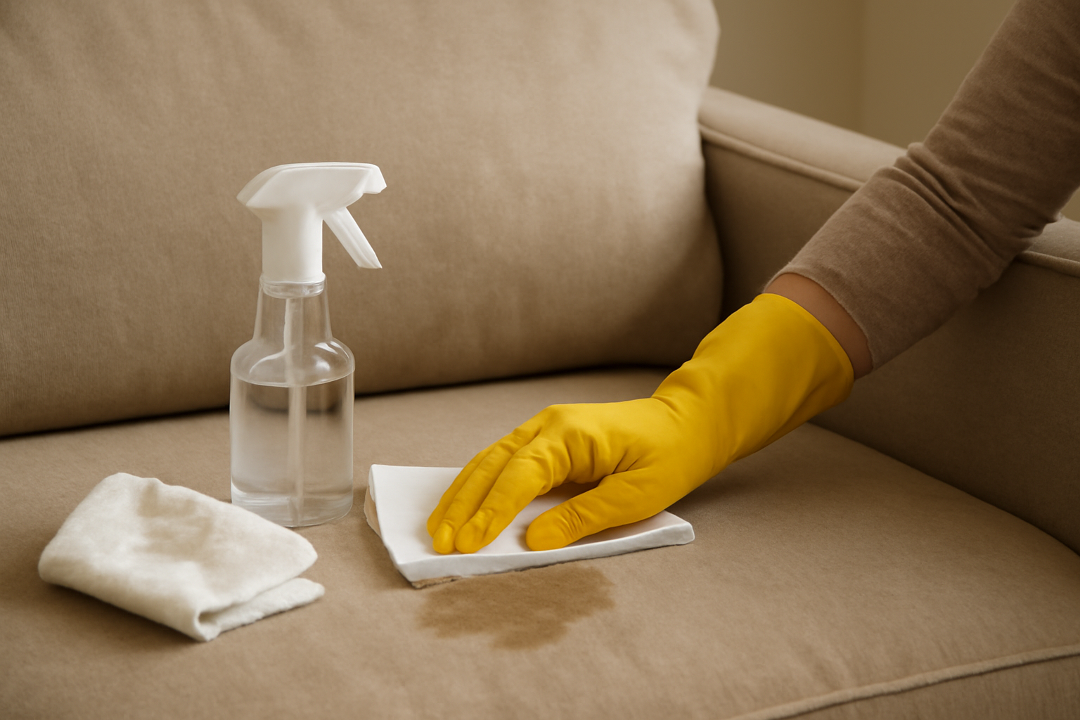 How to Remove Cat Urine from a Couch Cushion: Fresh and Set-In Odor illustration