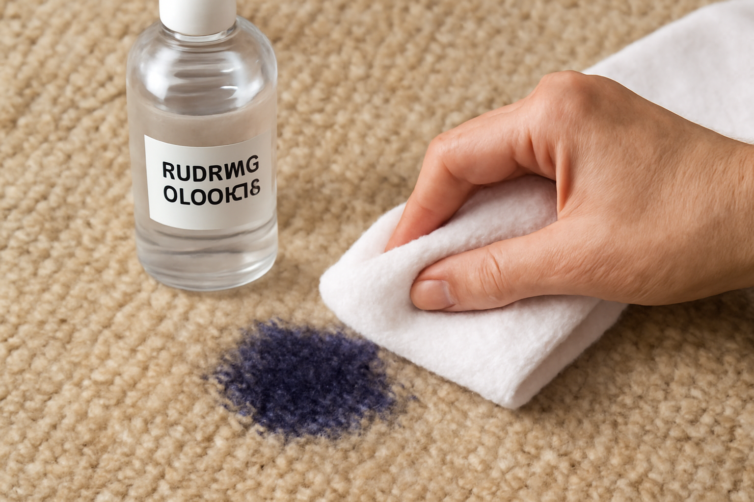 How to Remove Ballpoint Pen Ink from a Wool Rug: Fresh and Dried Stains illustration