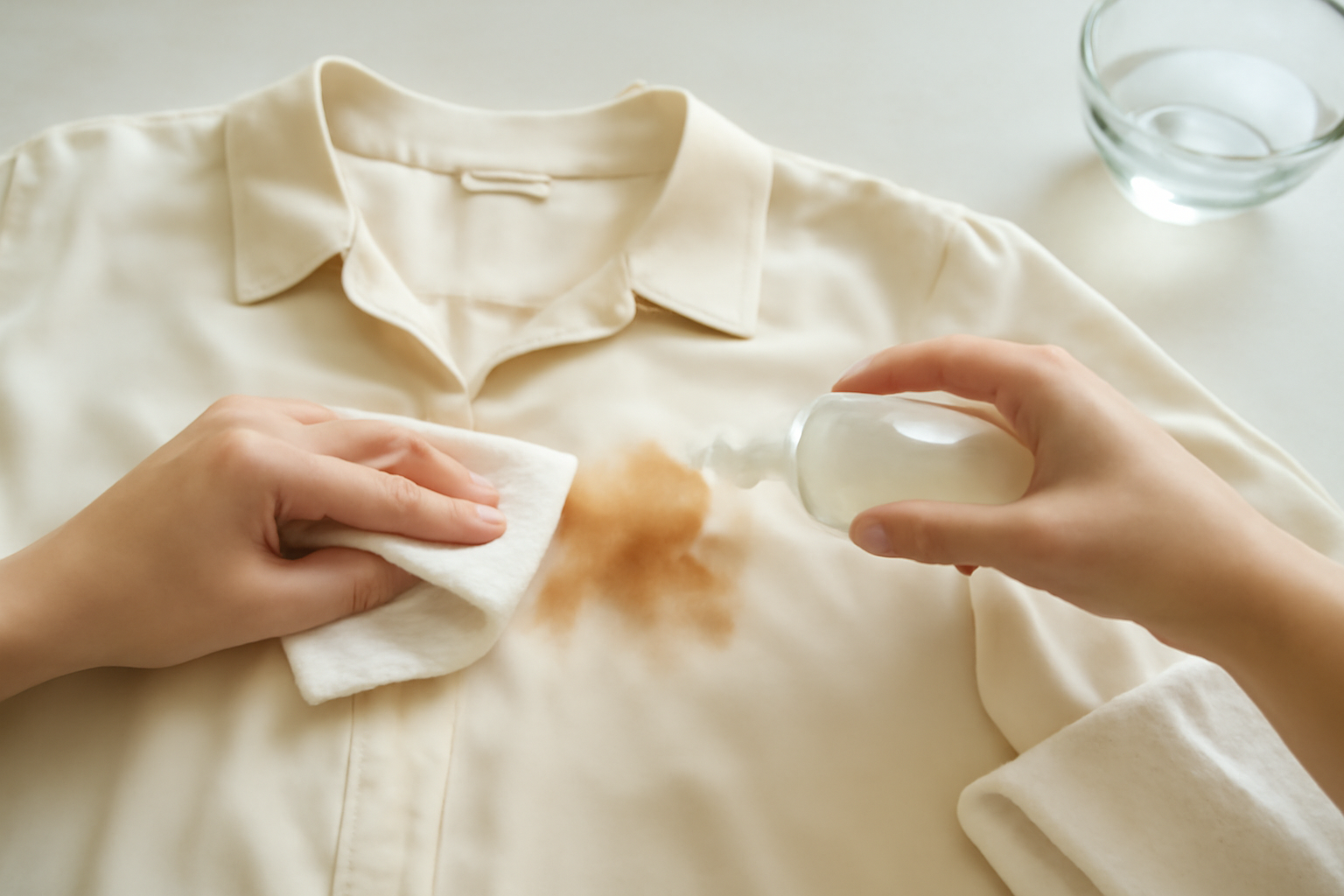 How to Remove Coffee Stains from a Silk Blouse: Fresh and Dried Spills illustration