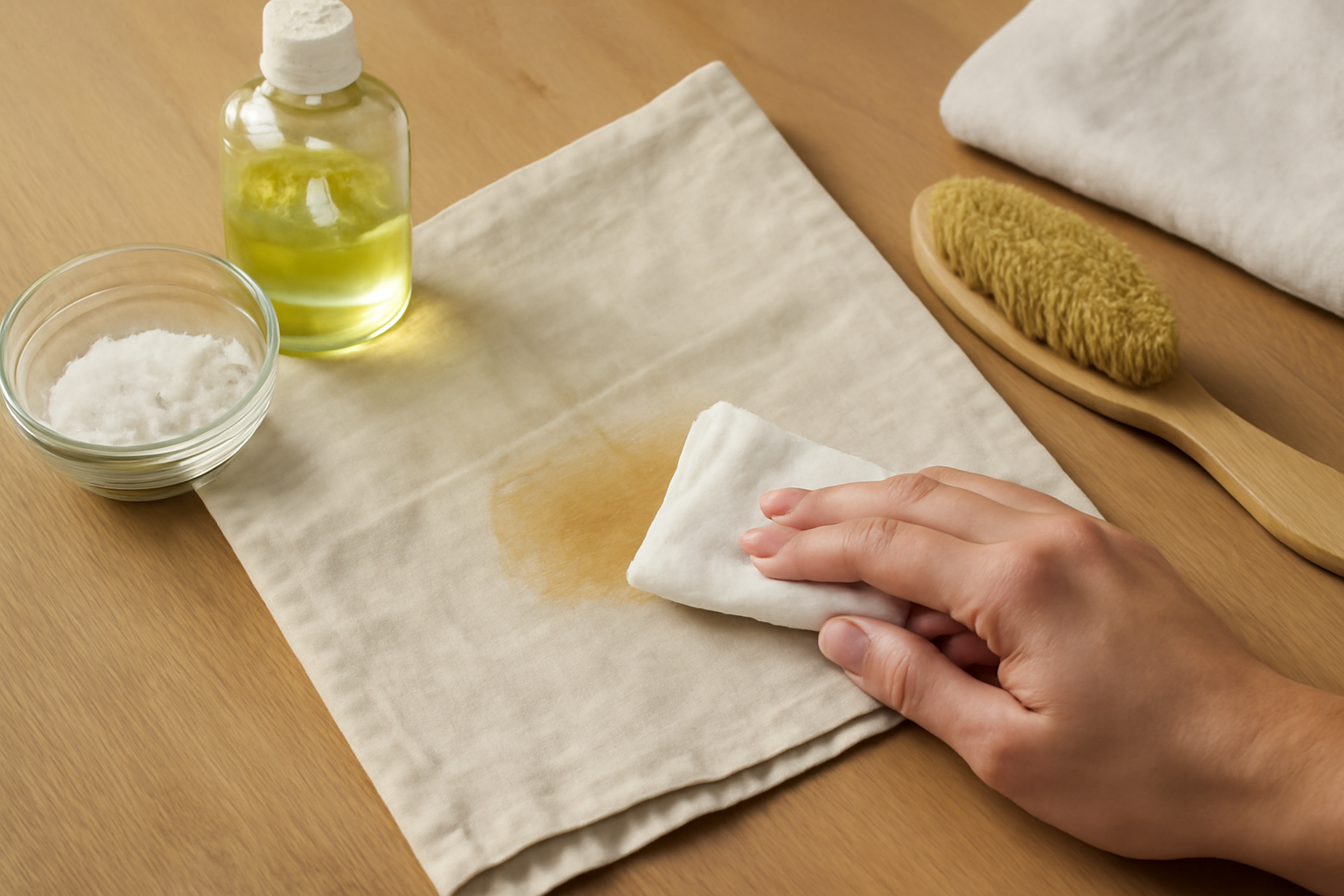 How to Get Grease Out of a Linen Napkin: Fresh and Set-In Stains illustration