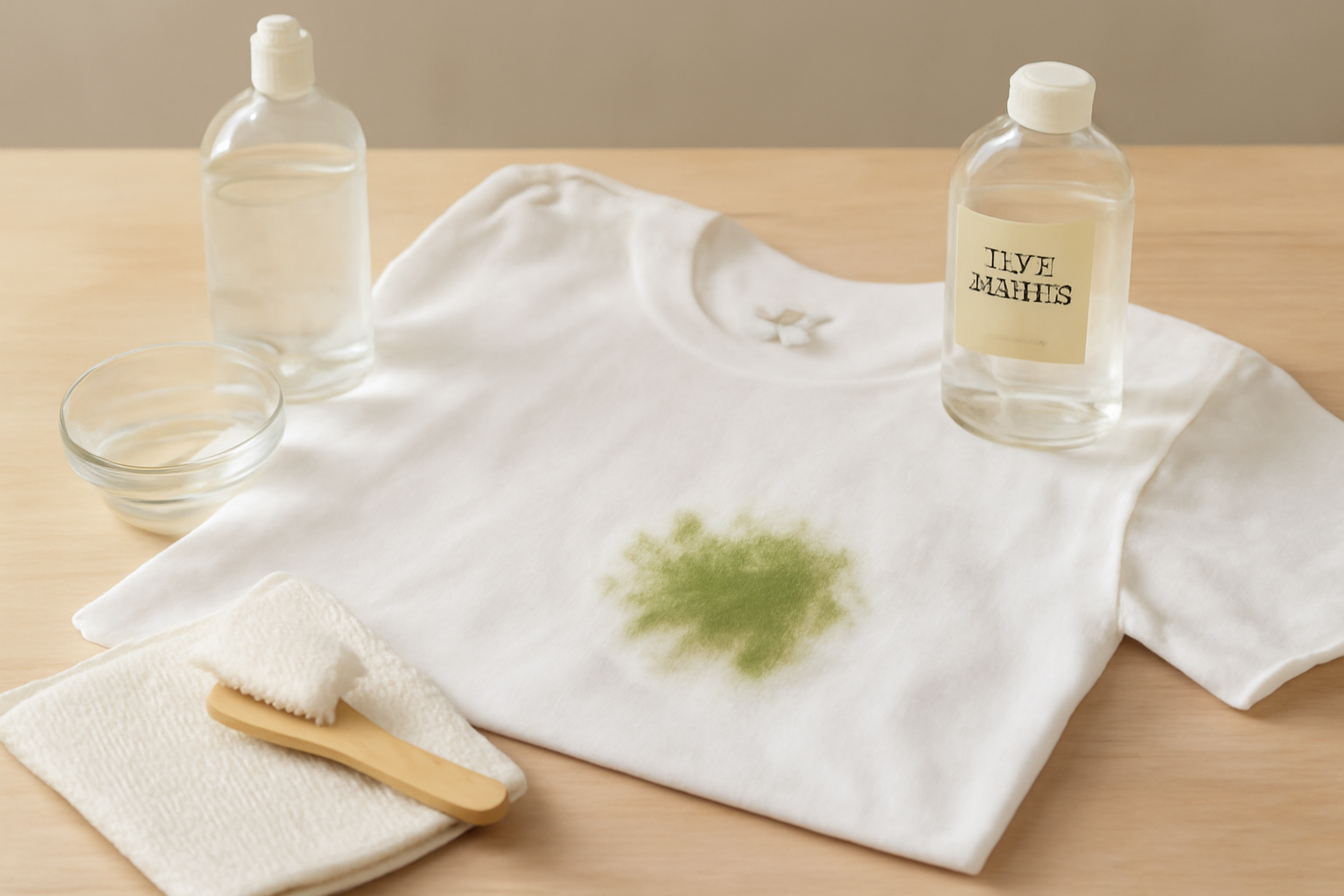 How to Remove Grass Stains from a Cotton Shirt: Fresh and Set-In Marks illustration