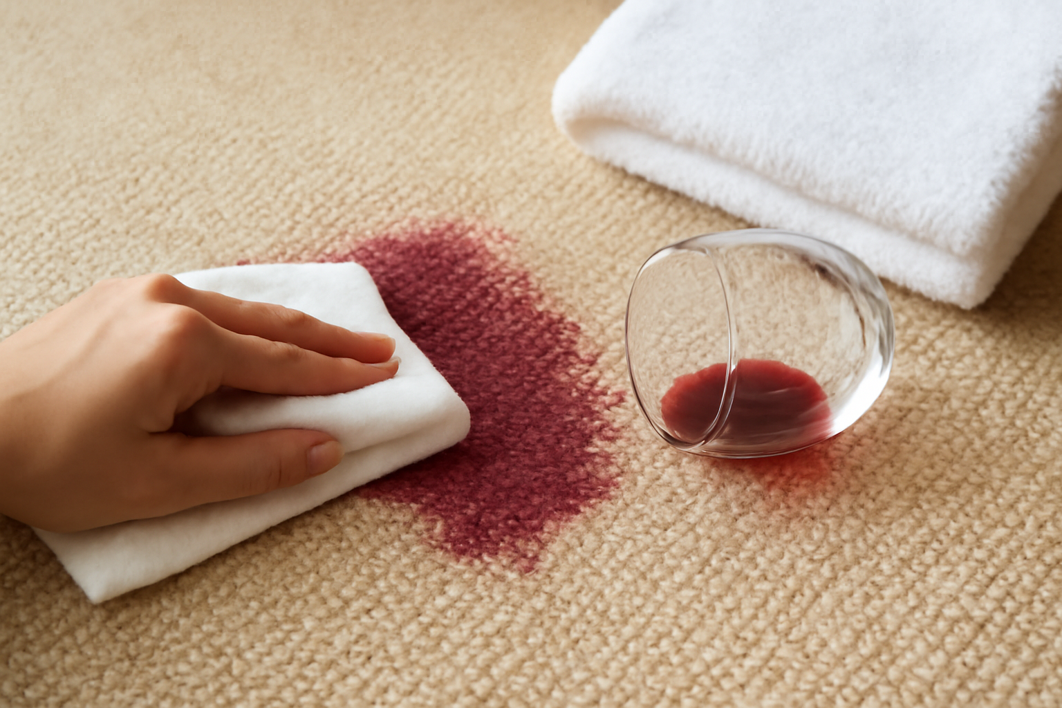 How to Remove Red Wine from a Wool Rug: Fresh and Dried Stains illustration