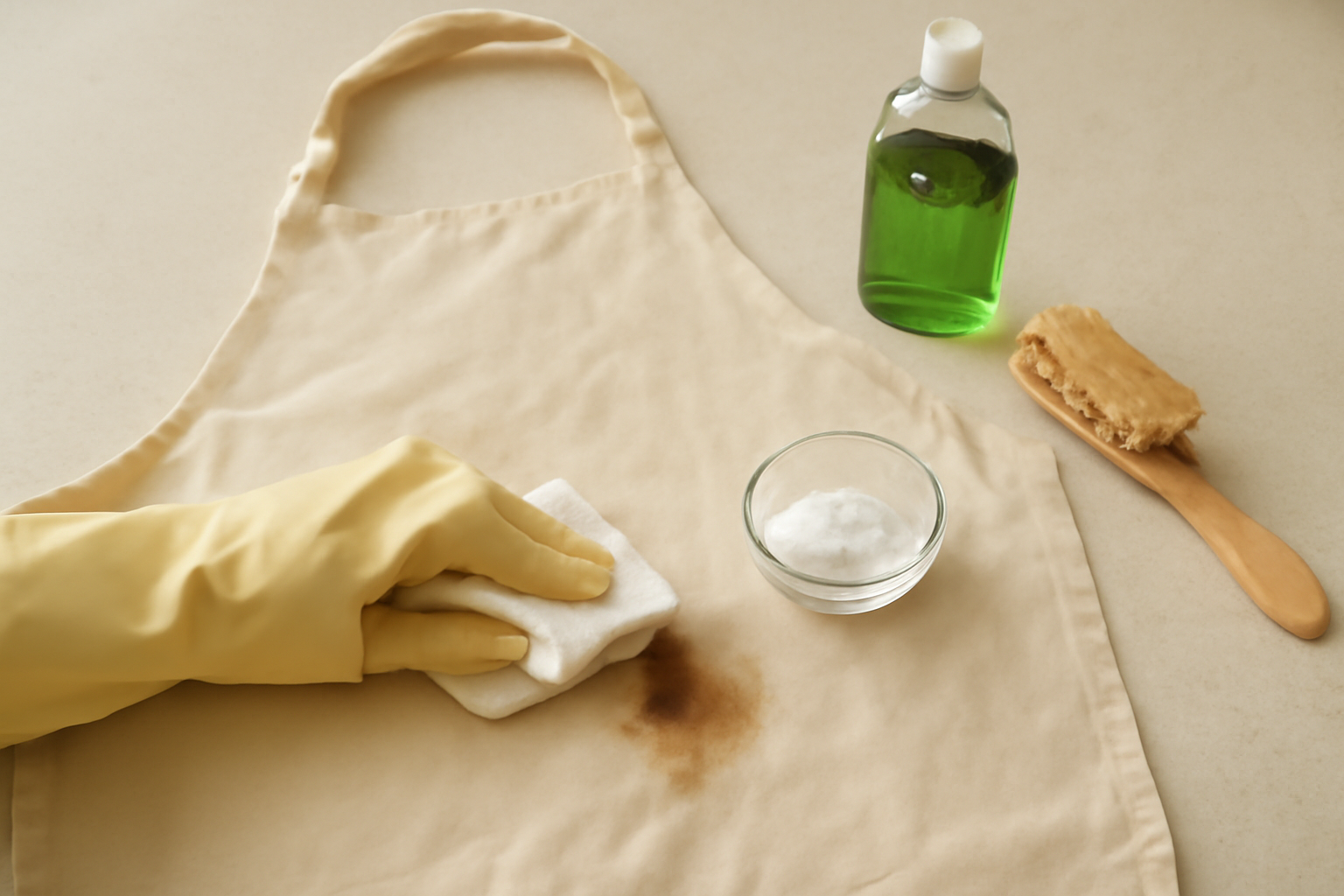 How to Get Cooking Oil Out of a Cotton Apron: Fresh and Set-In Stains illustration