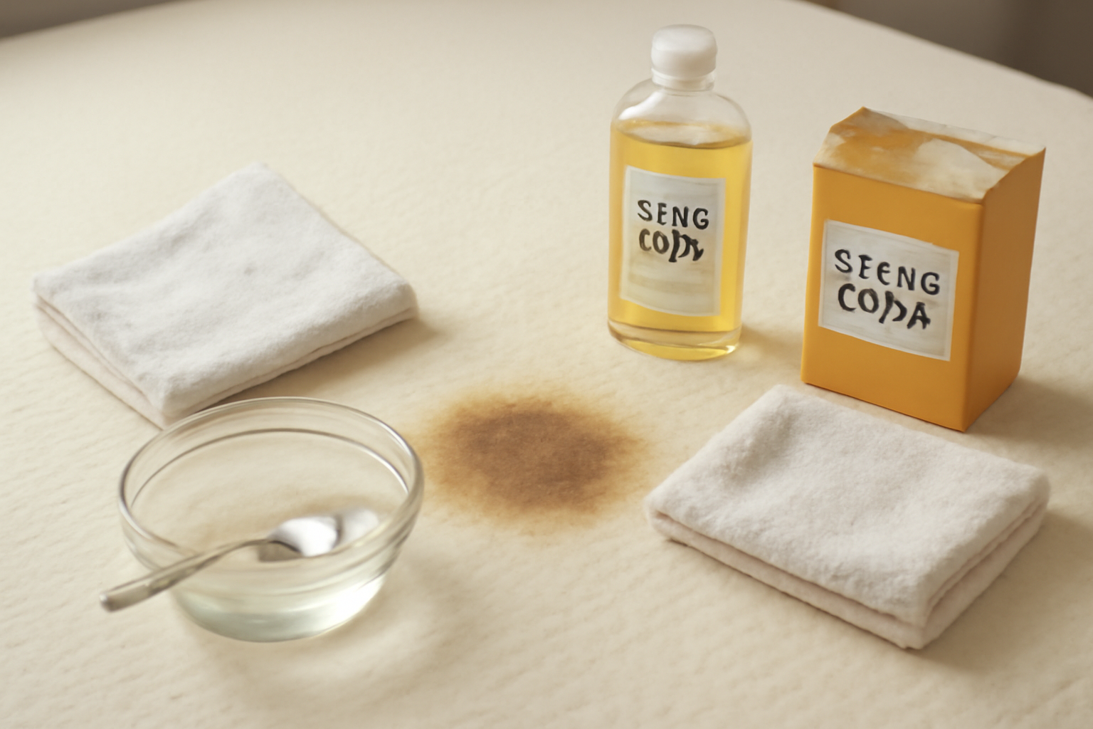 How to Remove a Grease Stain from a Memory Foam Mattress Topper illustration