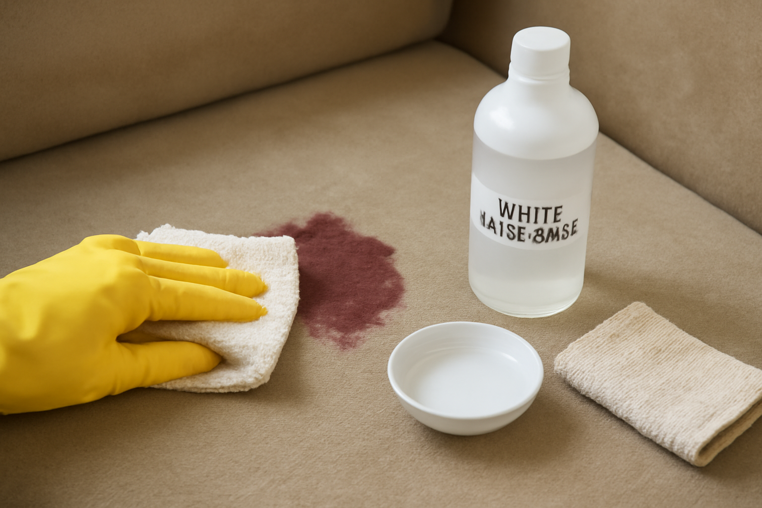 How to Remove Dried Red Wine from a Microfiber Couch: A Step-by-Step Guide illustration