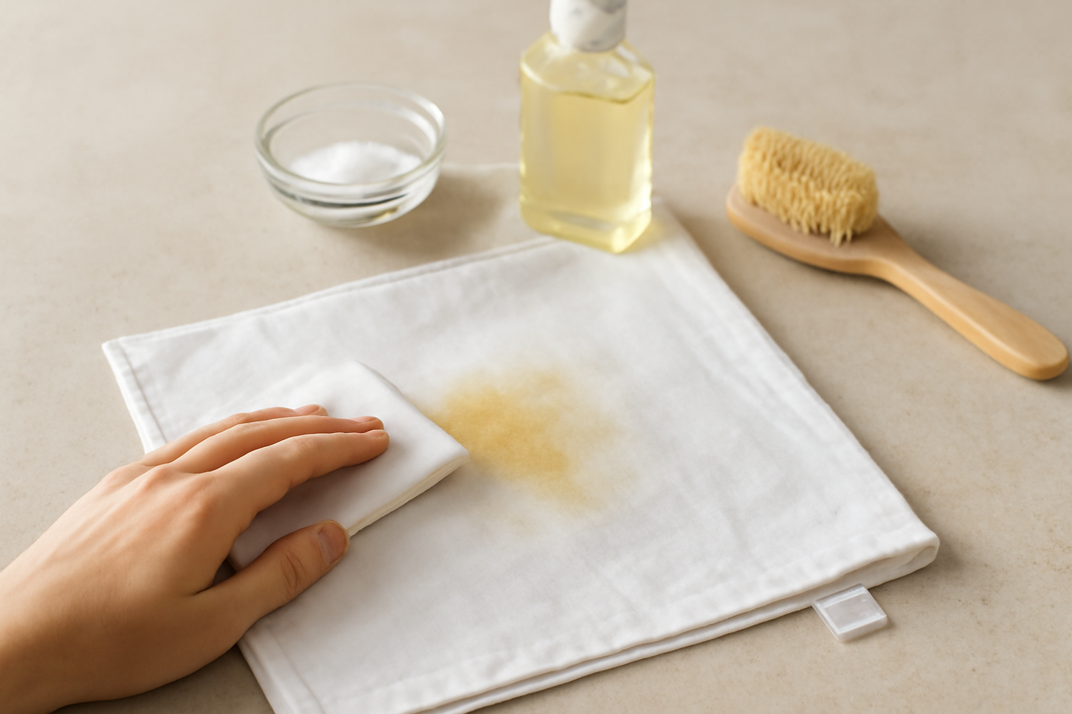 How to Remove Grease from a Linen Napkin: Fresh and Set-In Stains illustration