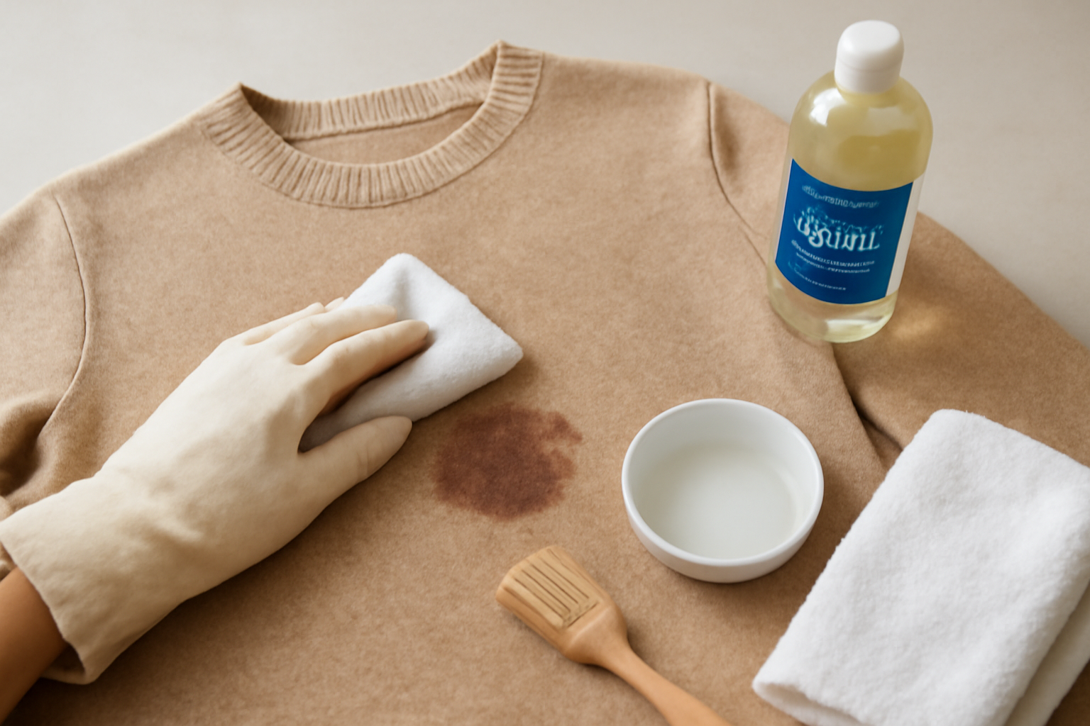 How to Remove Grease from a Wool Sweater: Fresh and Set-In Stains illustration